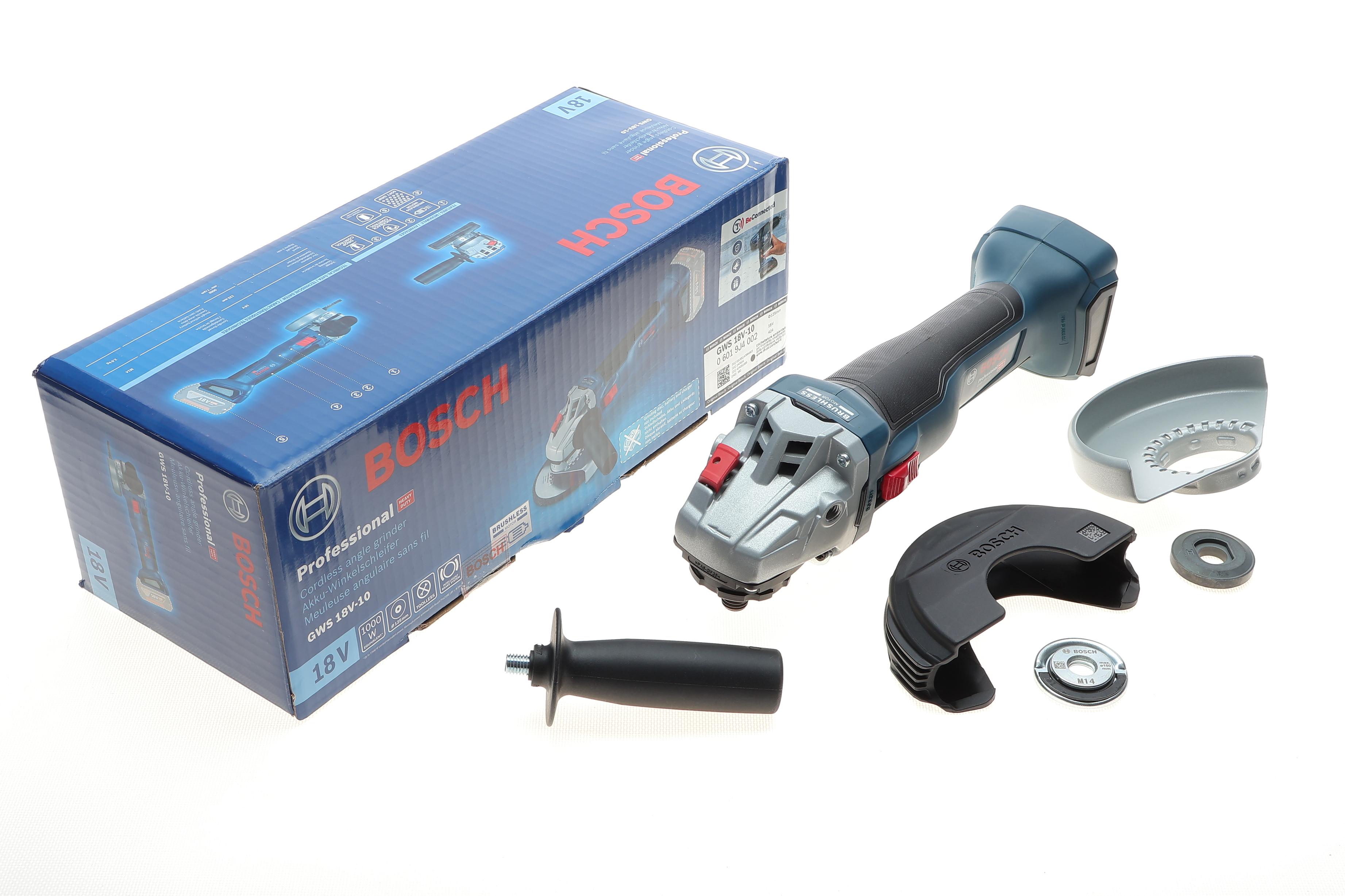 Шліфмашина акумуляторна (кутова) GWS 18V-10 9000 об/хв./125 мм (без АКБ)