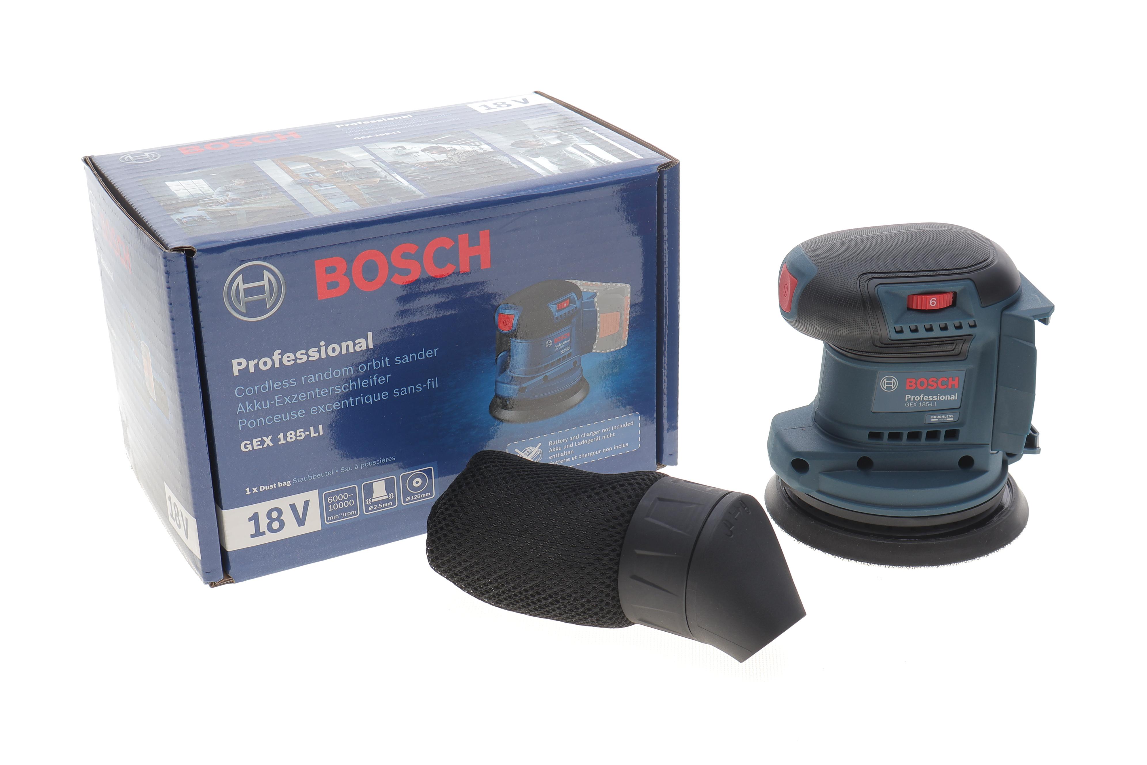 Шліфмашина акумуляторна (ексцентрикова) GEX 185-LI 6000-10000об/хв/125mm