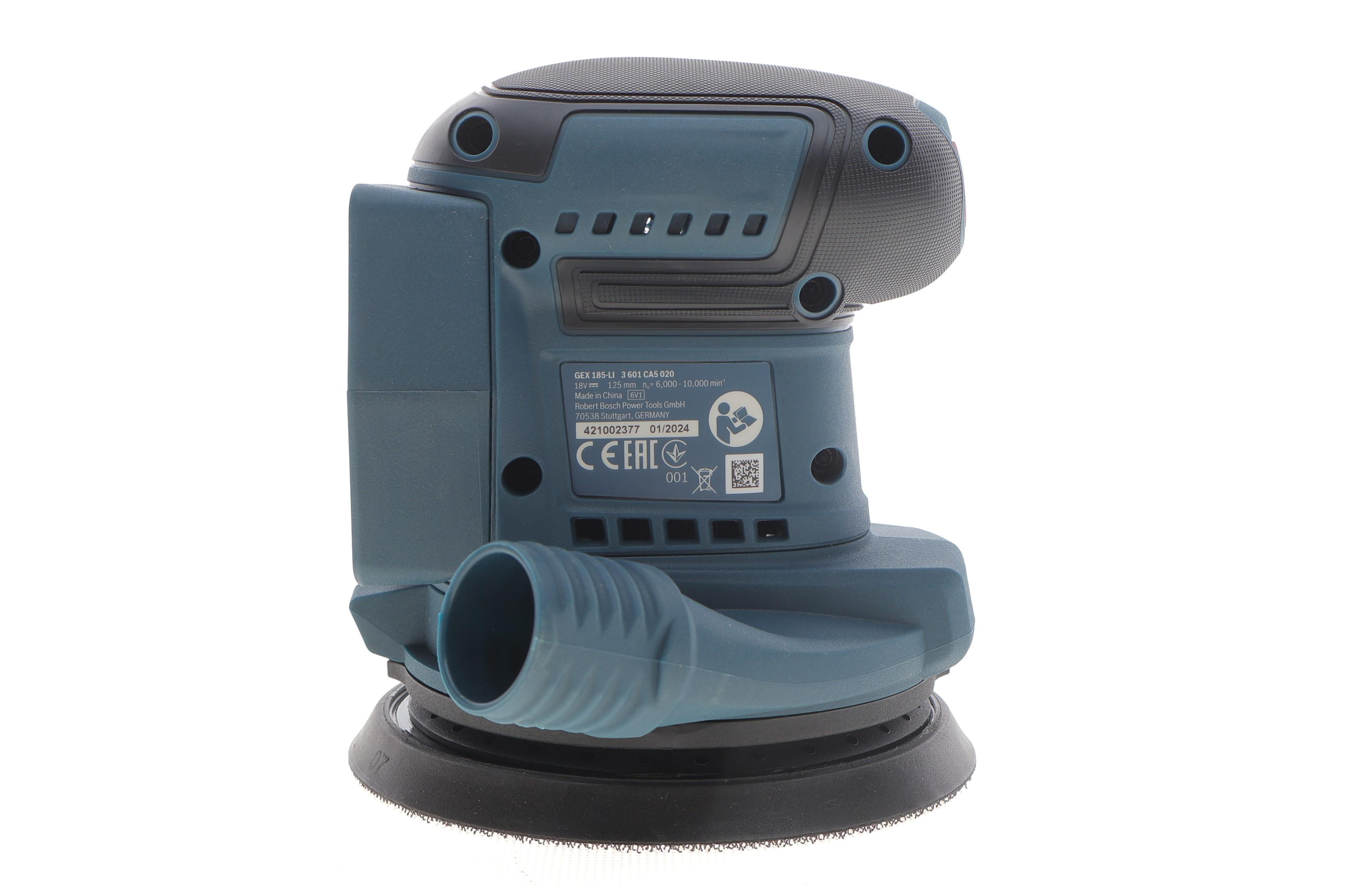 Шліфмашина акумуляторна (ексцентрикова) GEX 185-LI 6000-10000об/хв/125mm