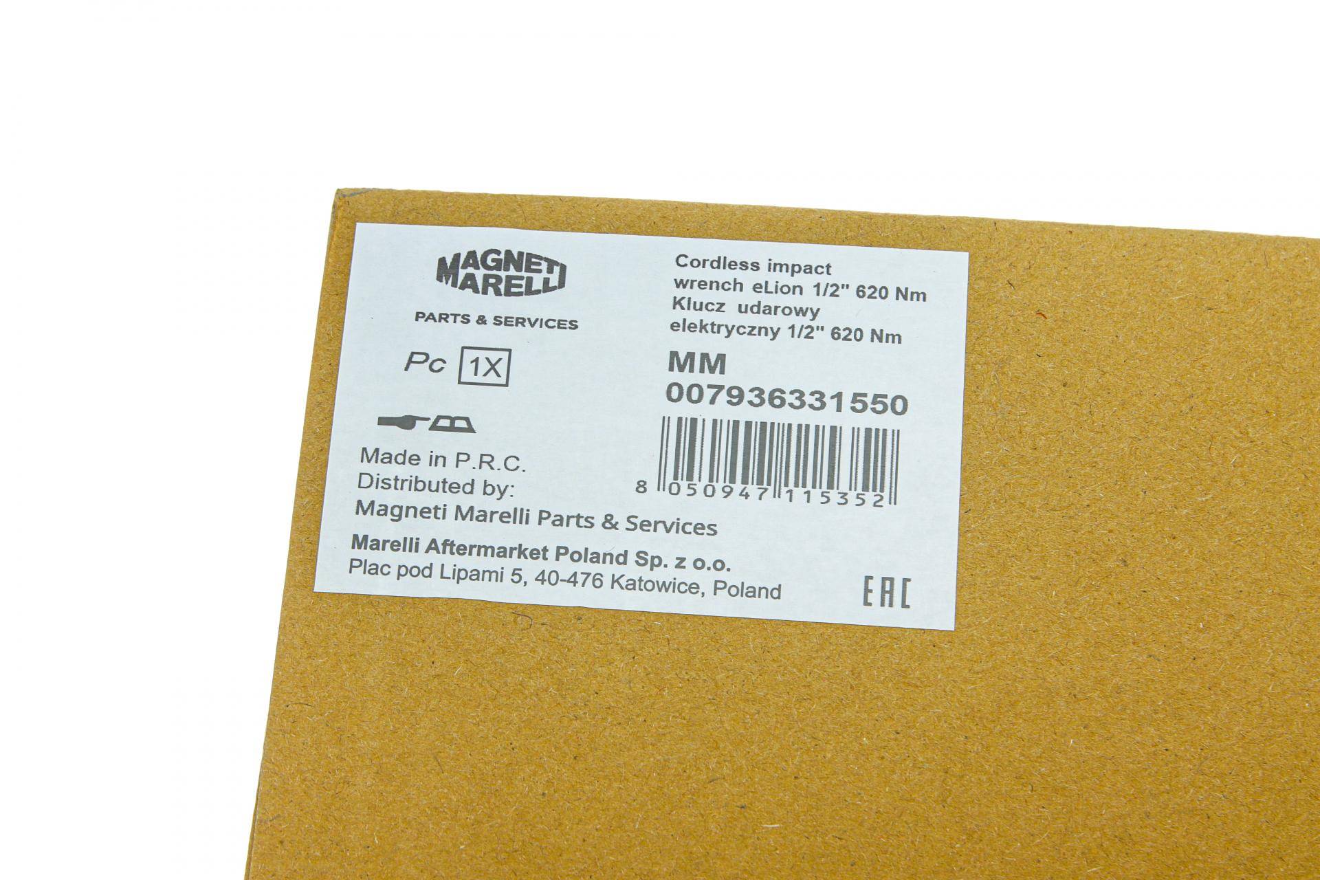 Гайкокрут акумуляторний 1/2" 620 Нм 20В 4Ah E-Lion (АКБ і зарядн. пристрій)