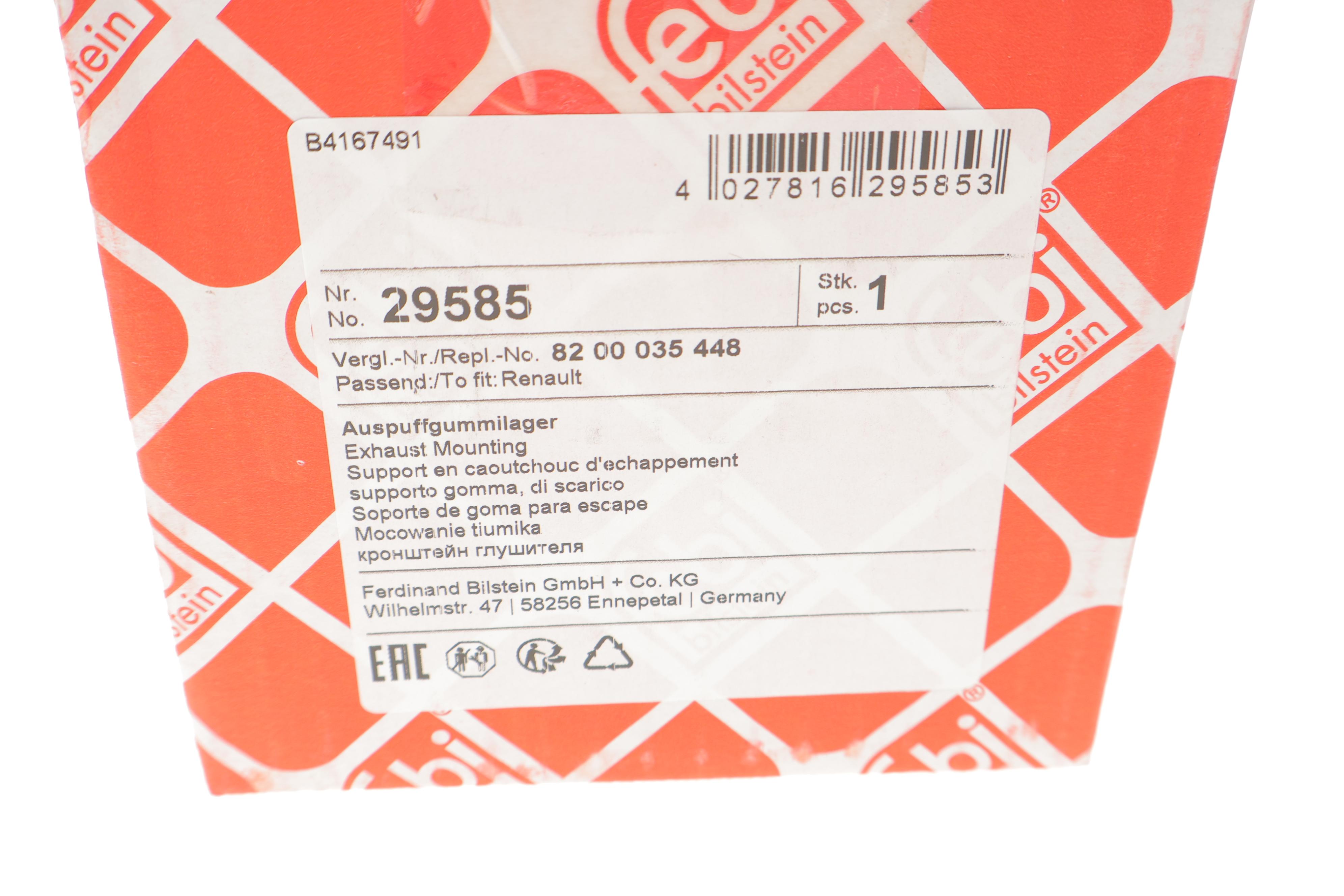 Кронштейн кріплення глушника (ззаду) Renault Megane II/Scenic II 1.4-2.0 02-