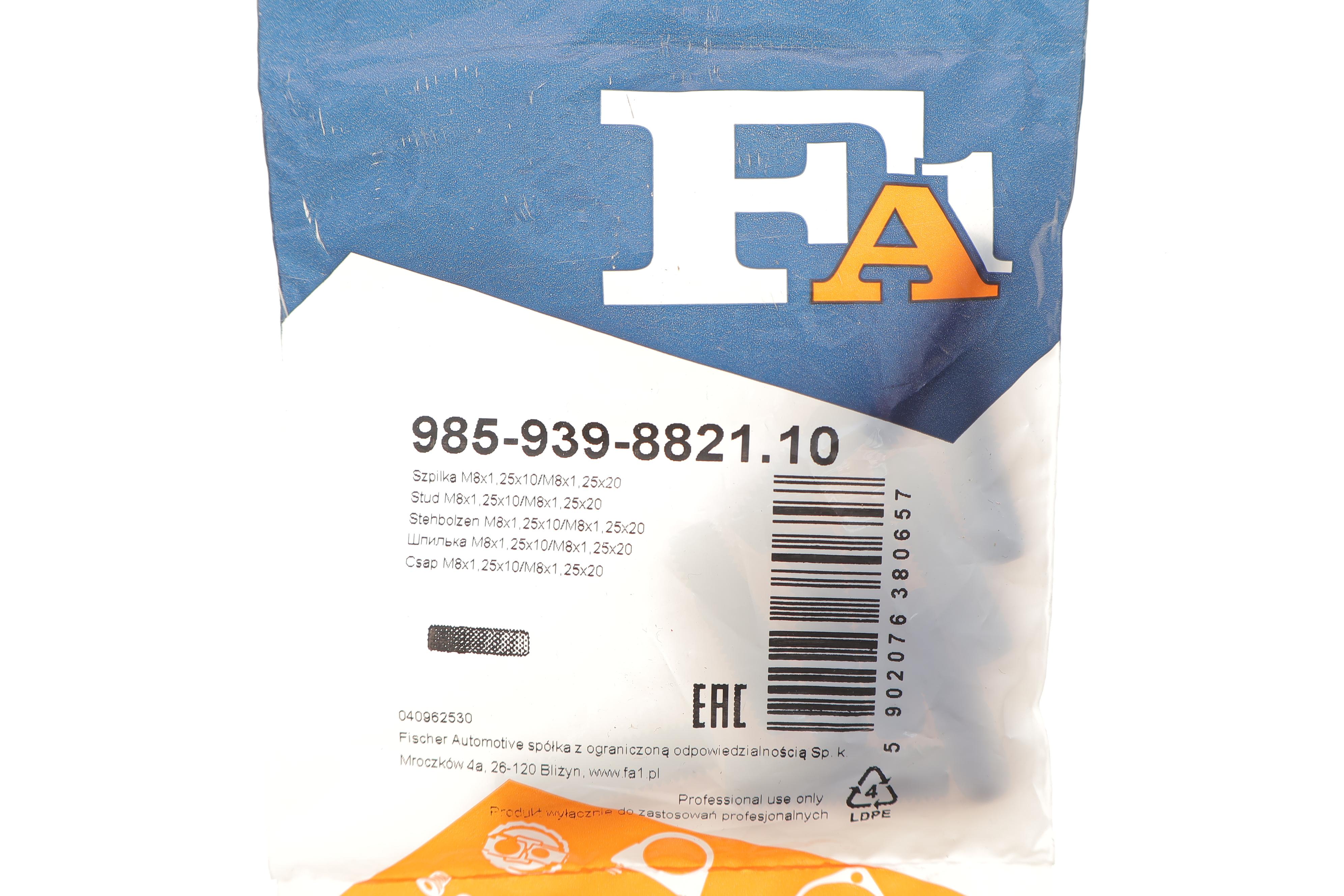 Шпилька колектора випускного (к-кт 10шт) VW Caddy/LT (M8x1.25x10/M8x1.25x20)