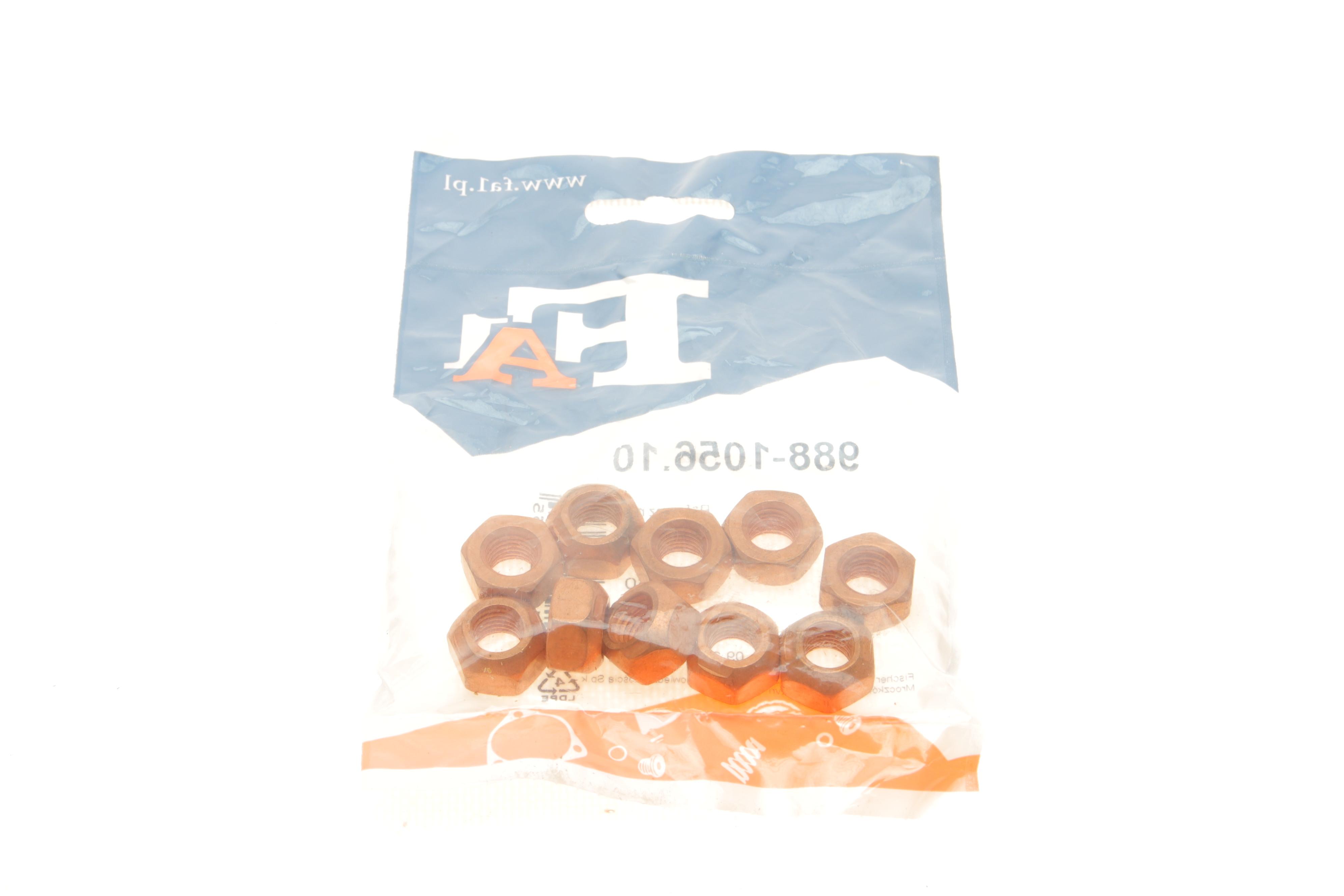 Гайка колектора випускного Hyundai/Iveco/Mitsubishi (M10x1.25mm) (к-кт 10шт)