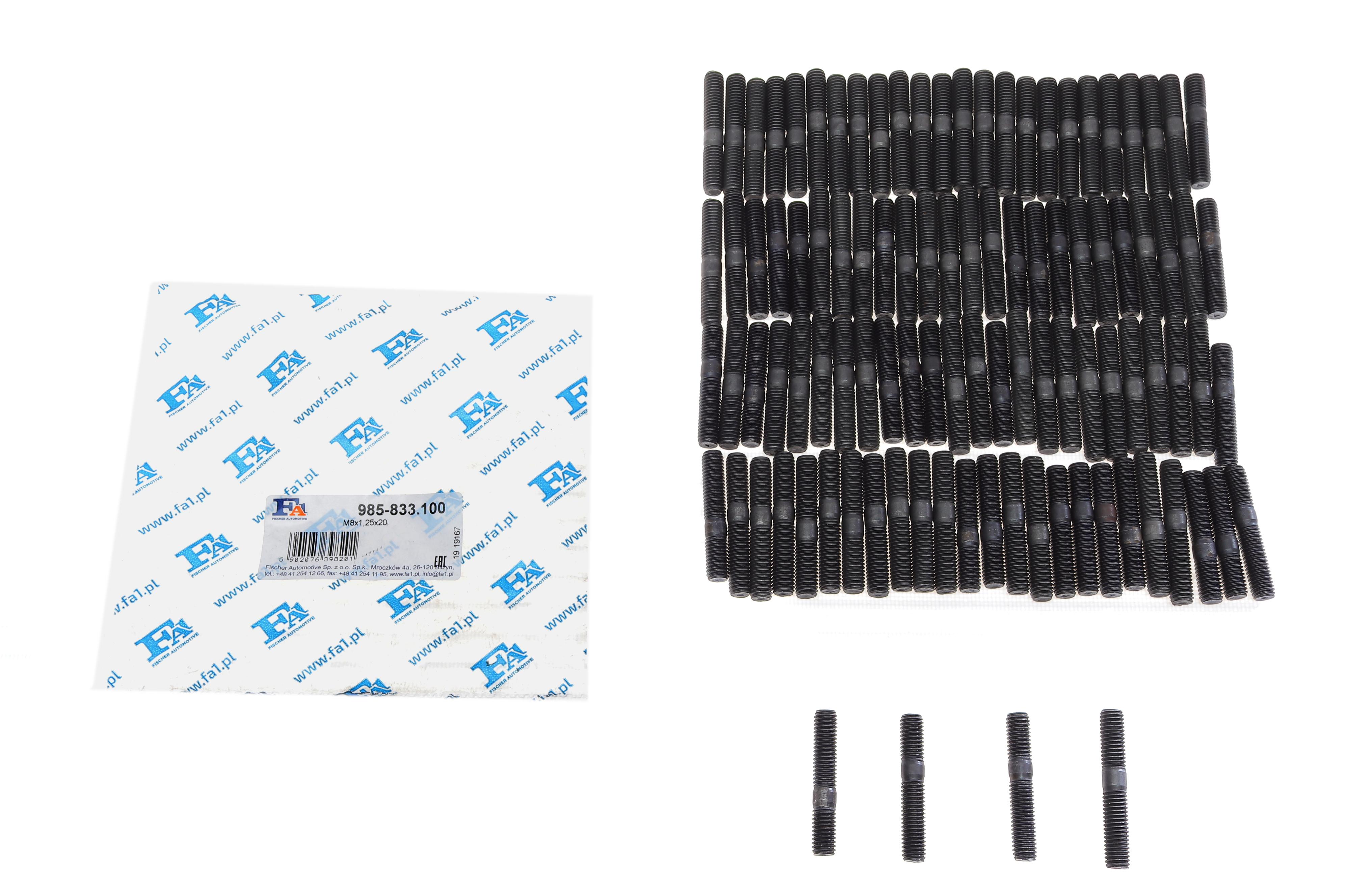 Шпилька колектора випускного (к-кт 100шт) MB Sprinter OM611/612/646/642/651 (M8x1.25x20/M8x1.25x30)