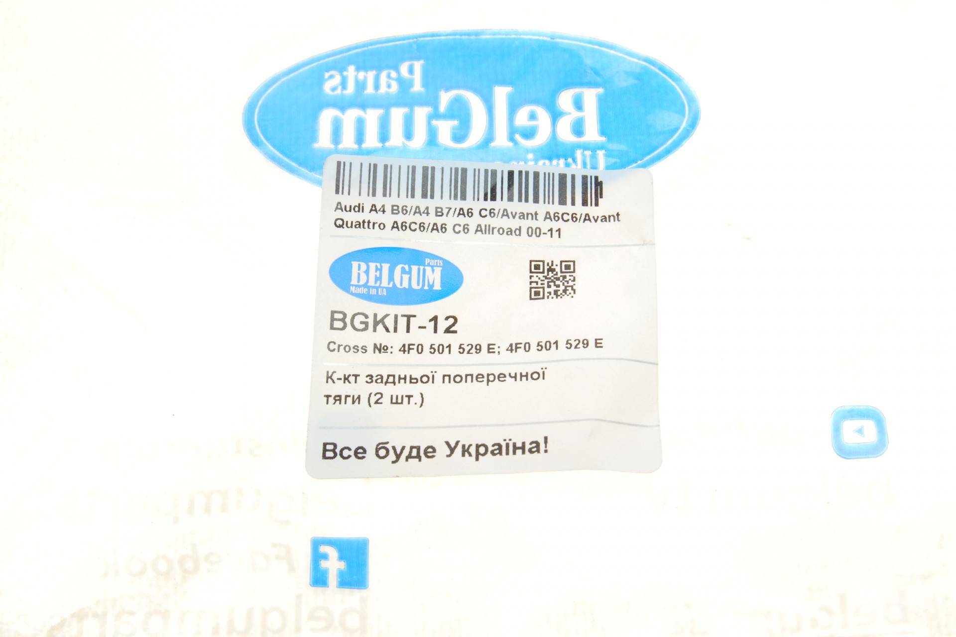 Комплект сайлентблоків тяги (задньої/поперечної) Audi A6/A4 04- (2 шт.)