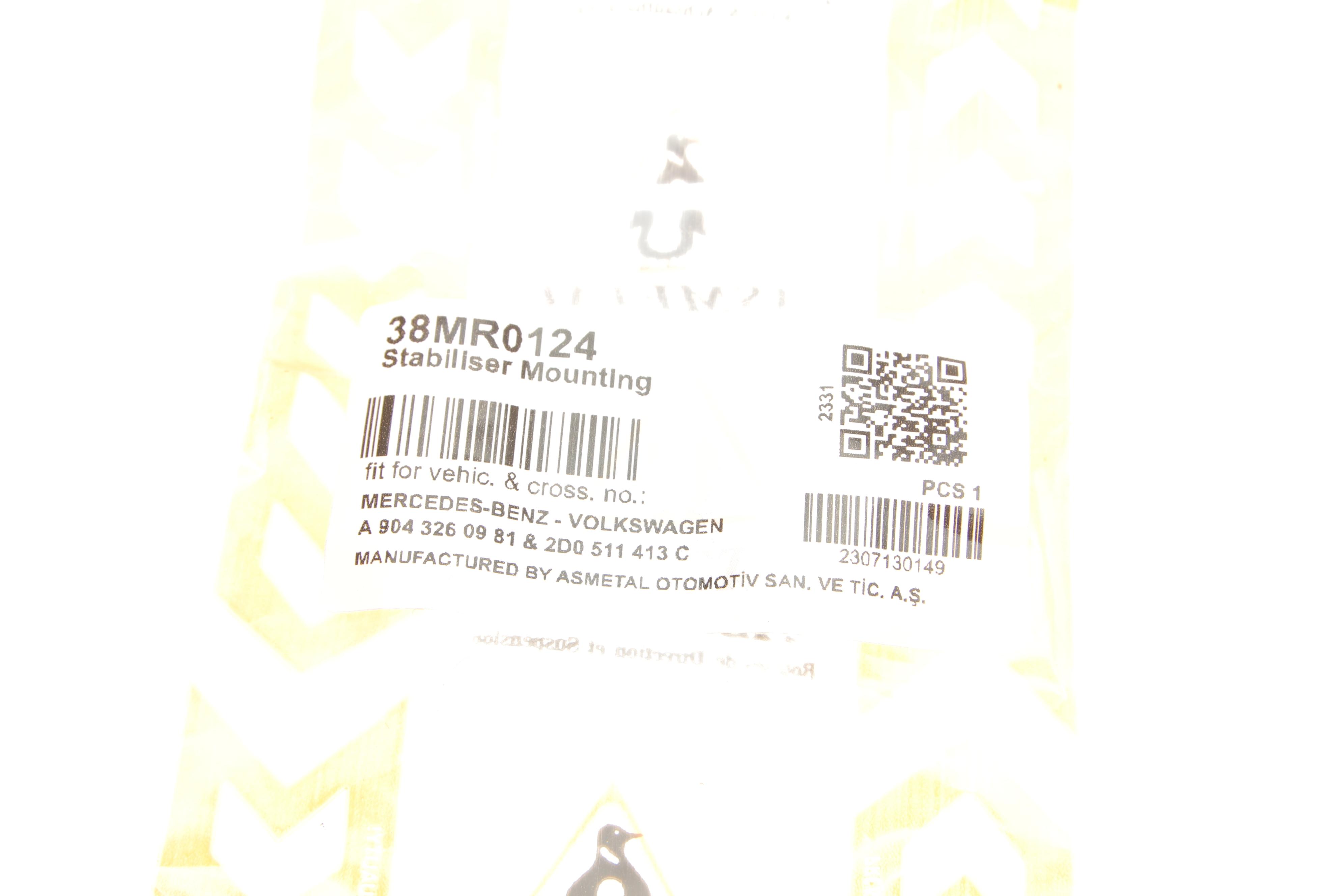 Втулка стабілізатора (заднього) MB Sprinter 408-416/VW LT 46 (d=30mm) = 38MR0136