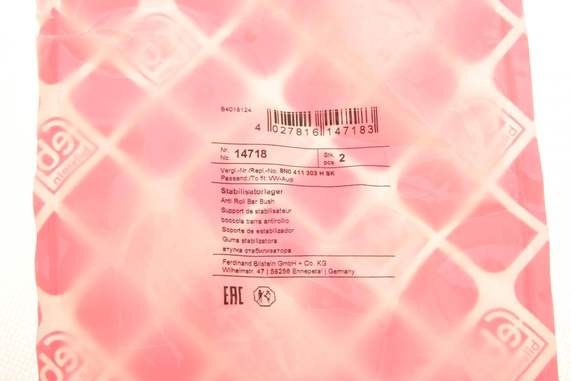 Втулка стабілізатора (переднього) Audi A3/TT/Skoda Octavia/Bora/VW Golf (d=21mm)