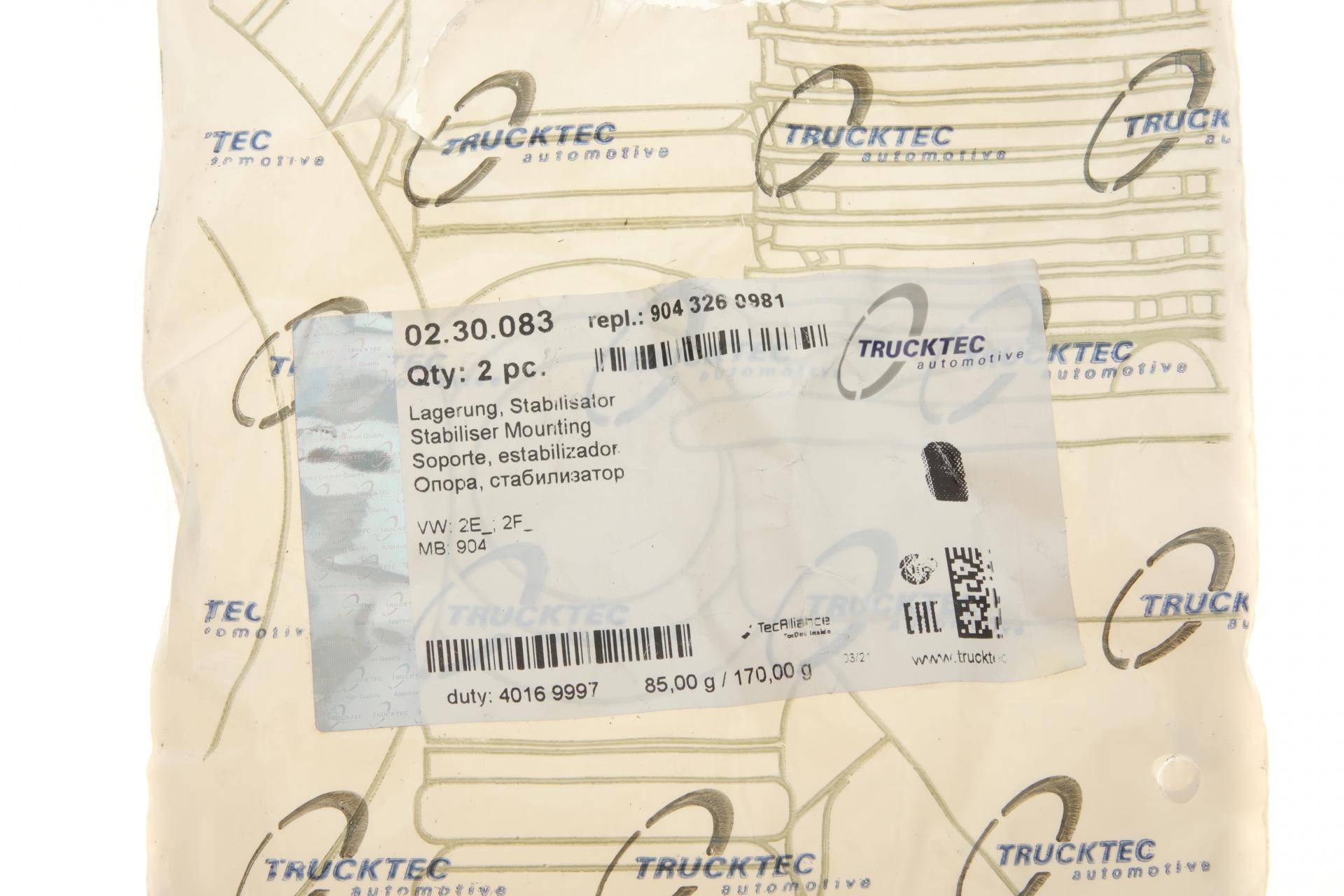 Втулка стабілізатора (заднього) MB Sprinter 408-416/VW LT 46 (d=30mm)