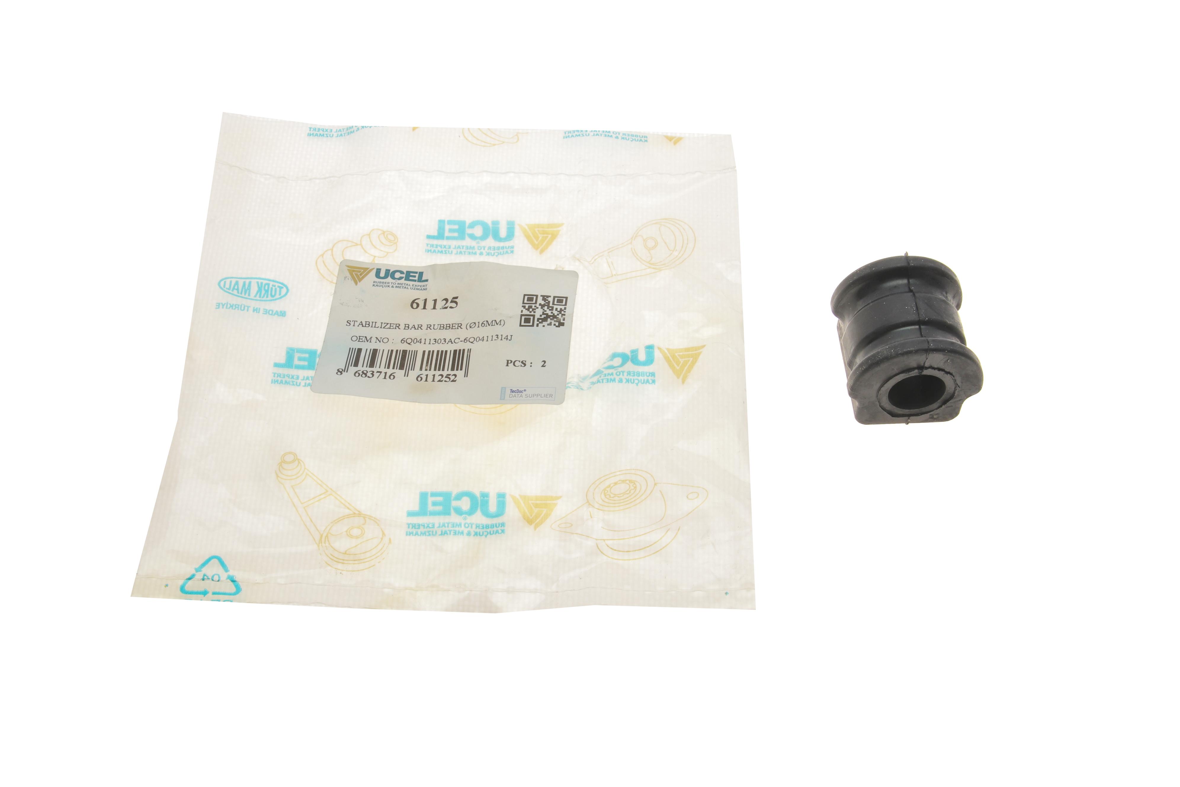 Втулка стабілізатора (переднього) VW Polo/Skoda Roomster/Fabia 99- (d=16mm)