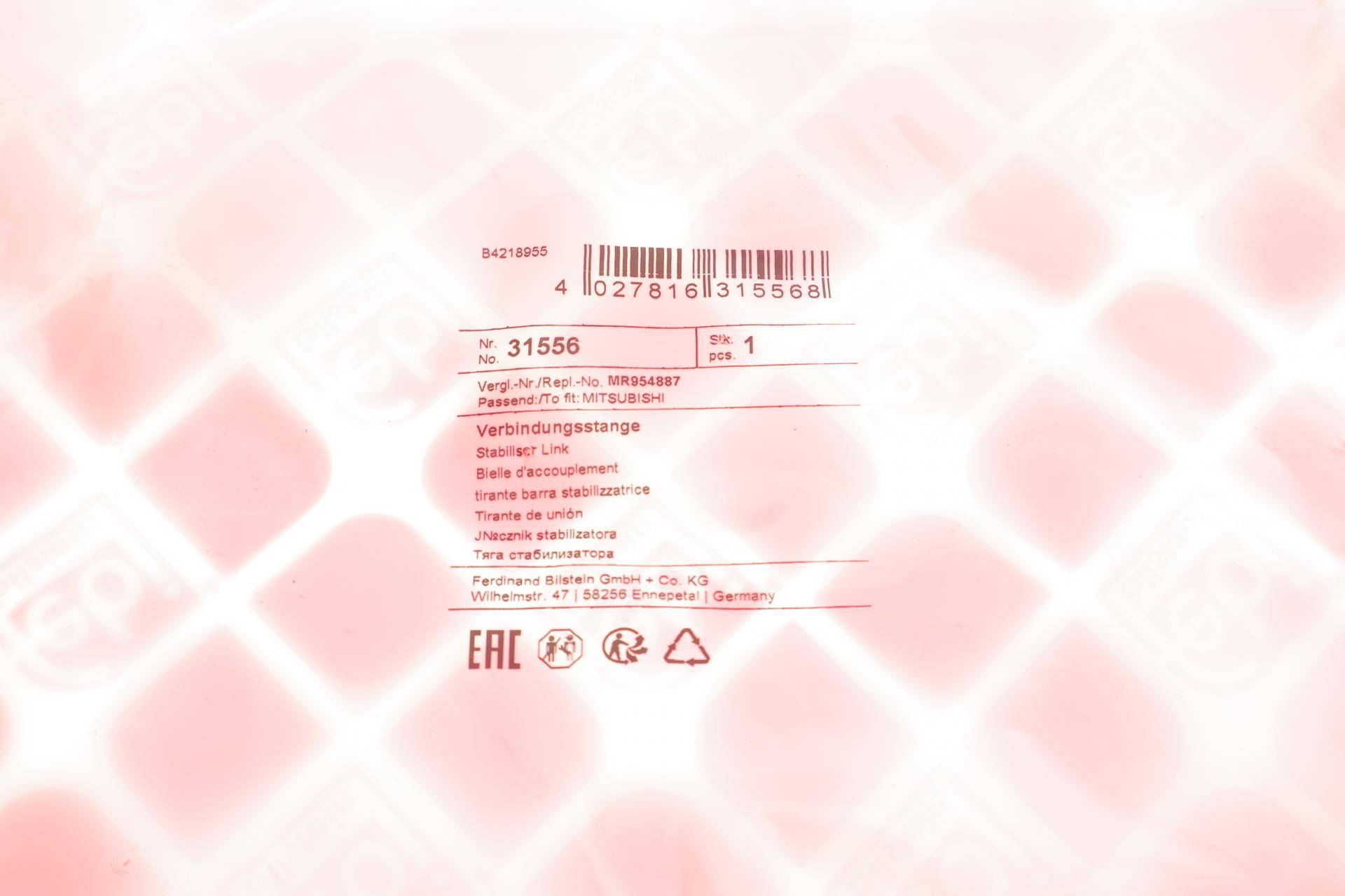 Тяга стабілізатора (переднього) Mitsubishi Lancer/Colt 96- (L=135 мм)