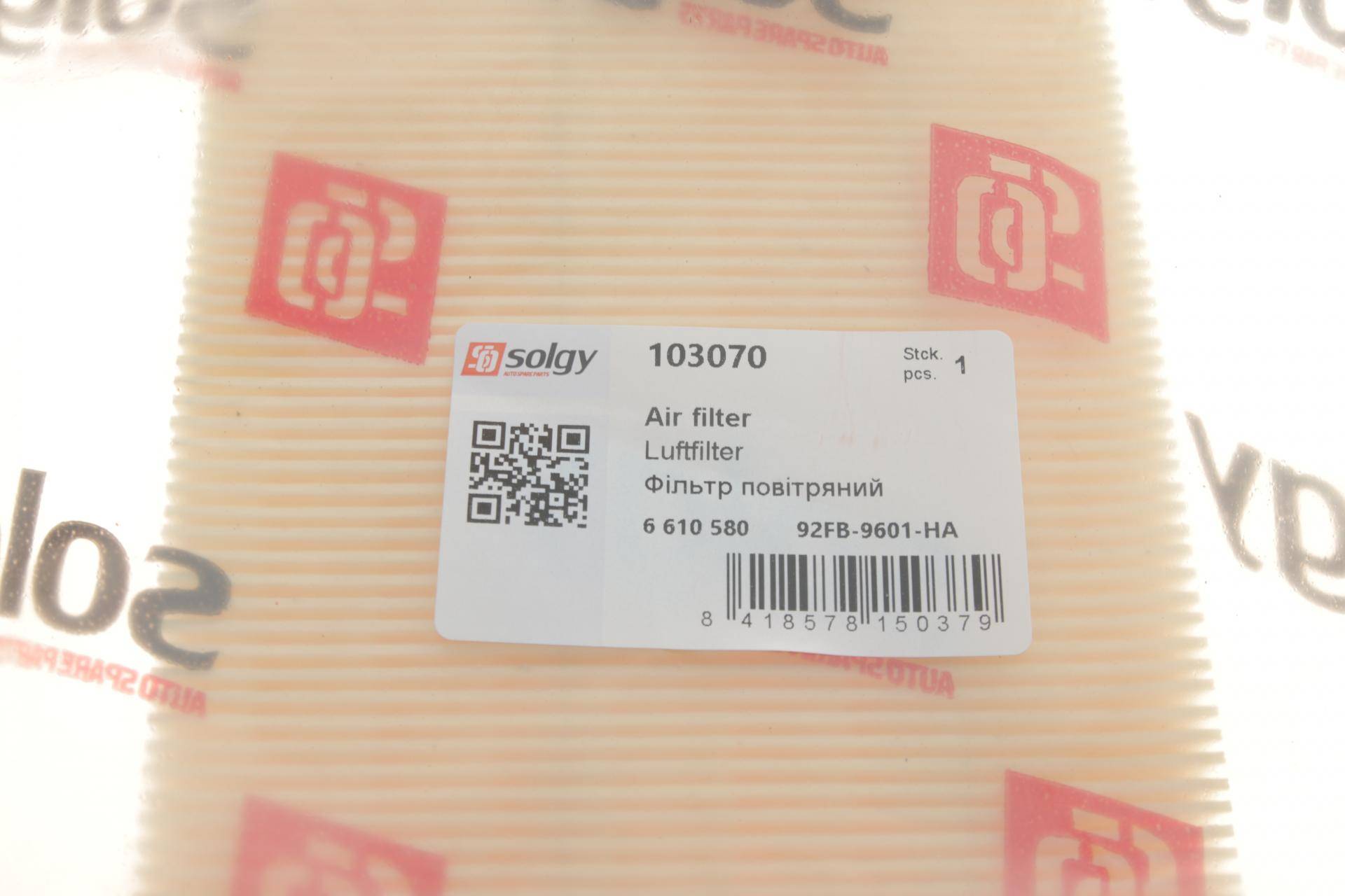 Фільтр повітряний Ford Transit 97-00 (довгий) (без картонної упаковки)