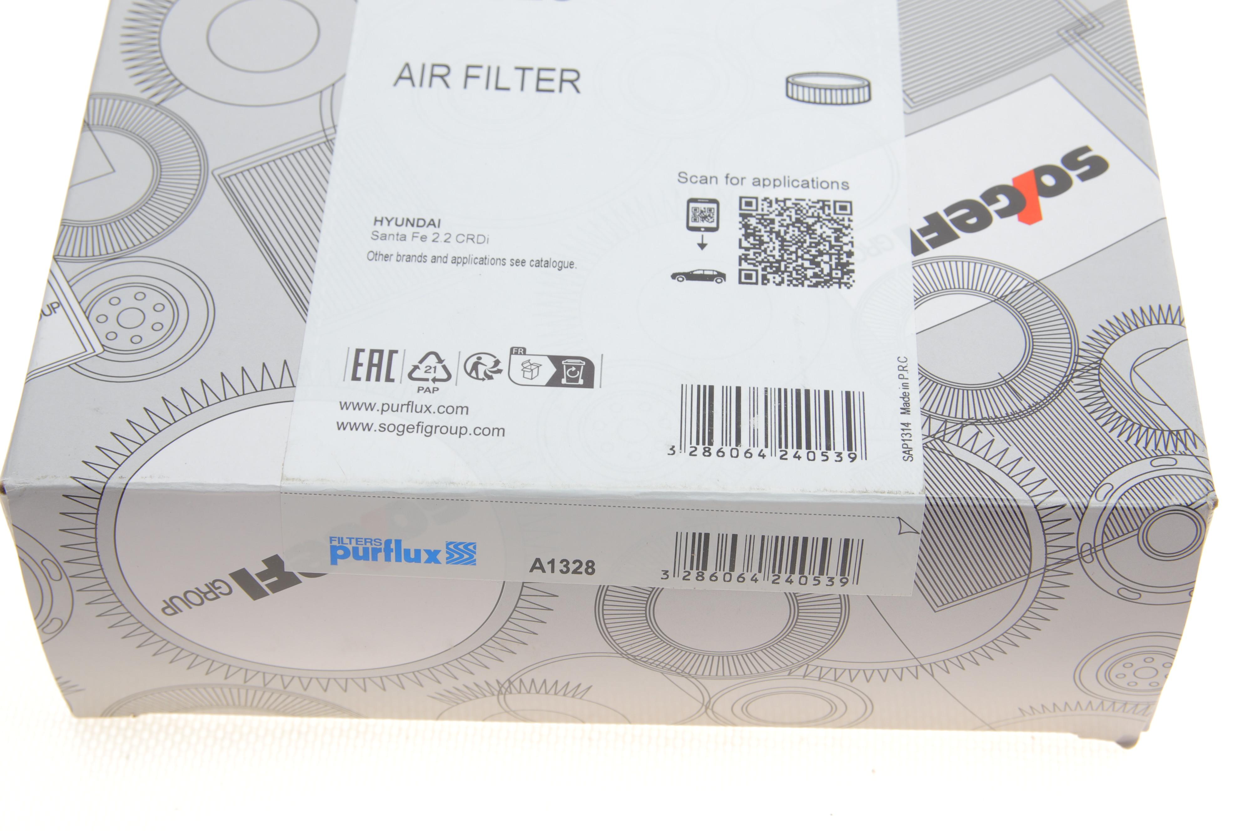 Фільтр повітряний Hyundai Santa Fe 2.2CRDi/2.7V6 06-12