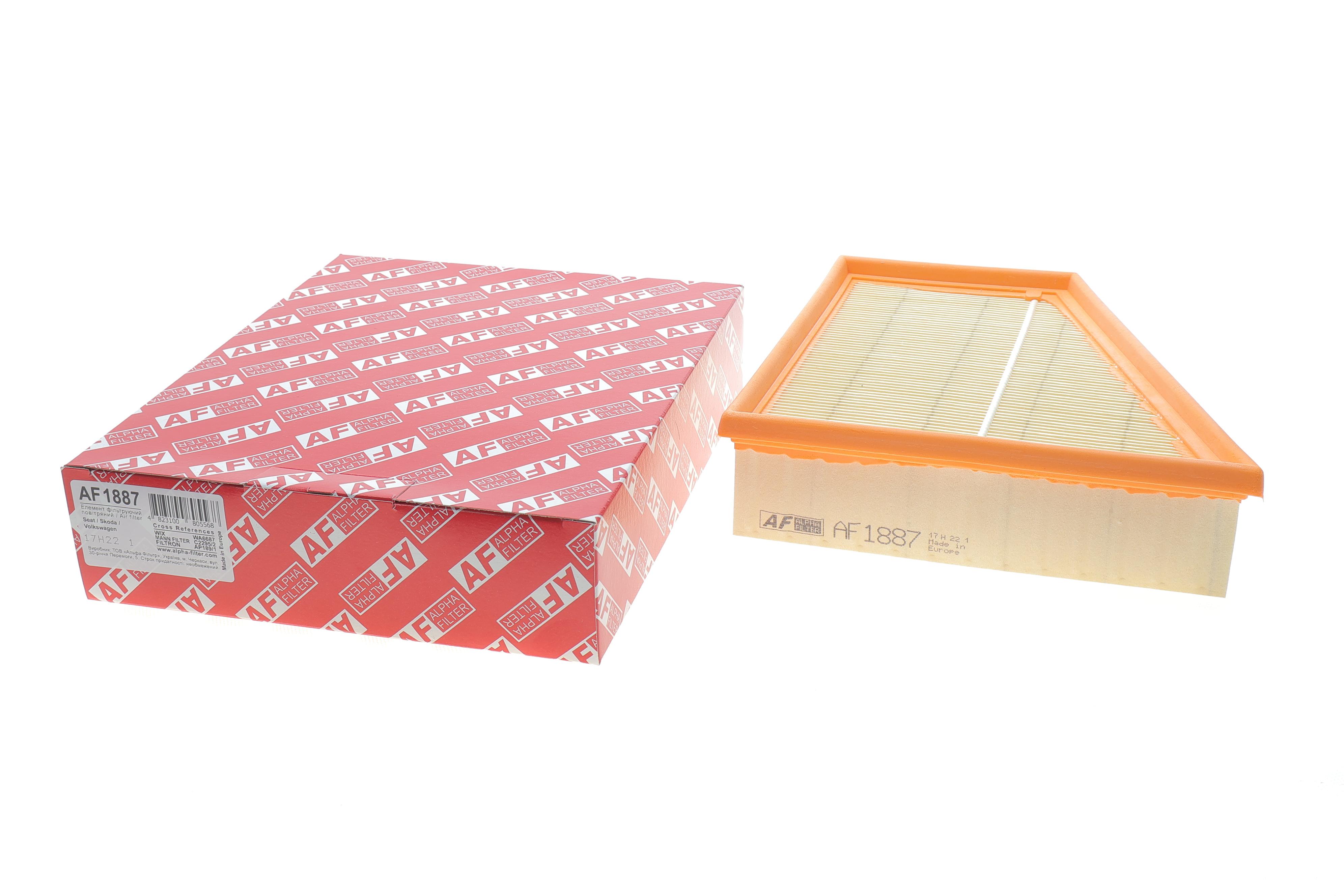 Фільтр повітряний Skoda Fabia 1.0-1.4 99-03/Fabia/Praktik/Roomster/Seat Ibiza/VW Polo 1.2 12V 07-15