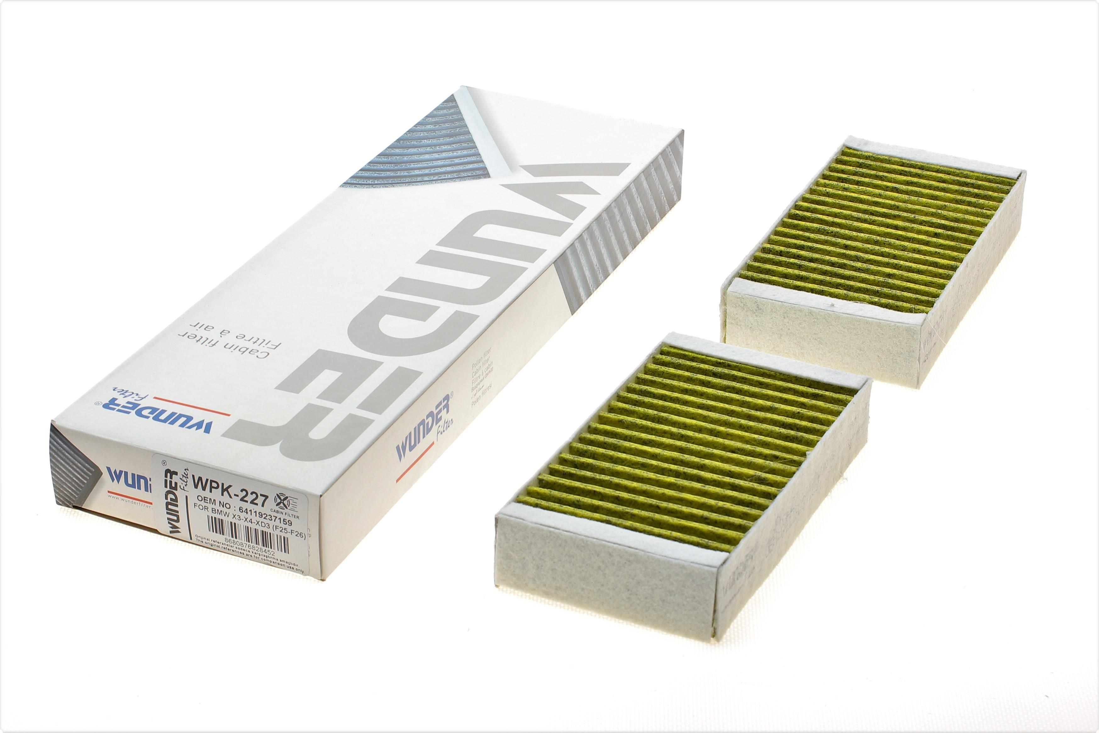 Фільтр салону BMW X3 (F25)/X4 (F26) 2.0/3.0D 10-18 (вугільний)