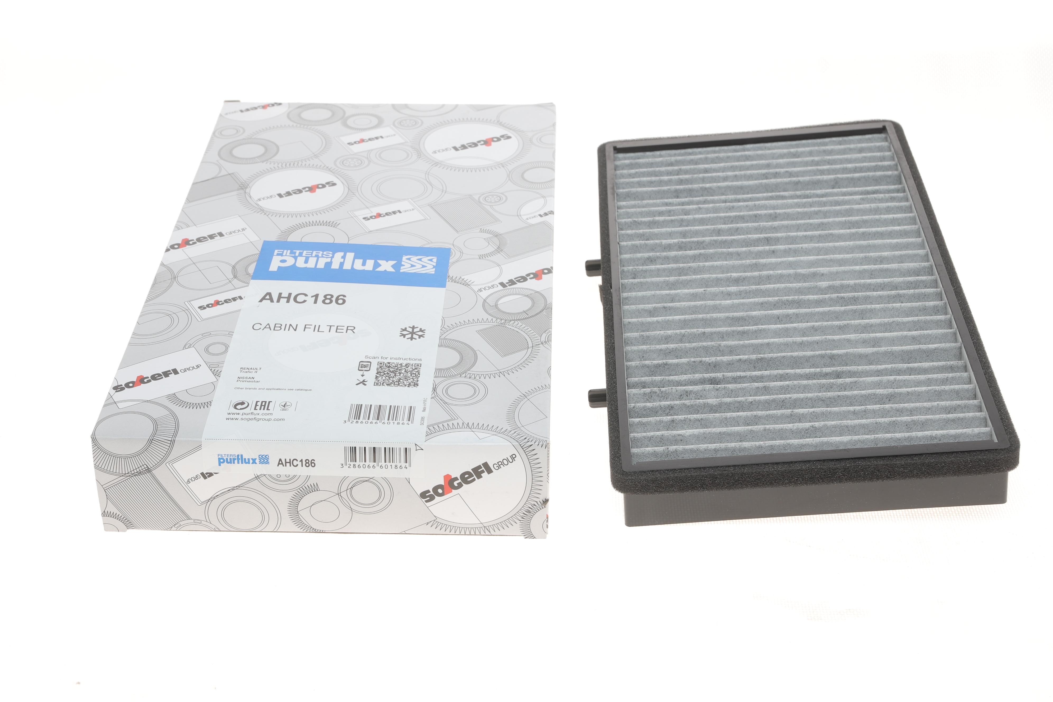 Фільтр салону Renault Trafic 1.9-2.5dCI 01- (вугільний)