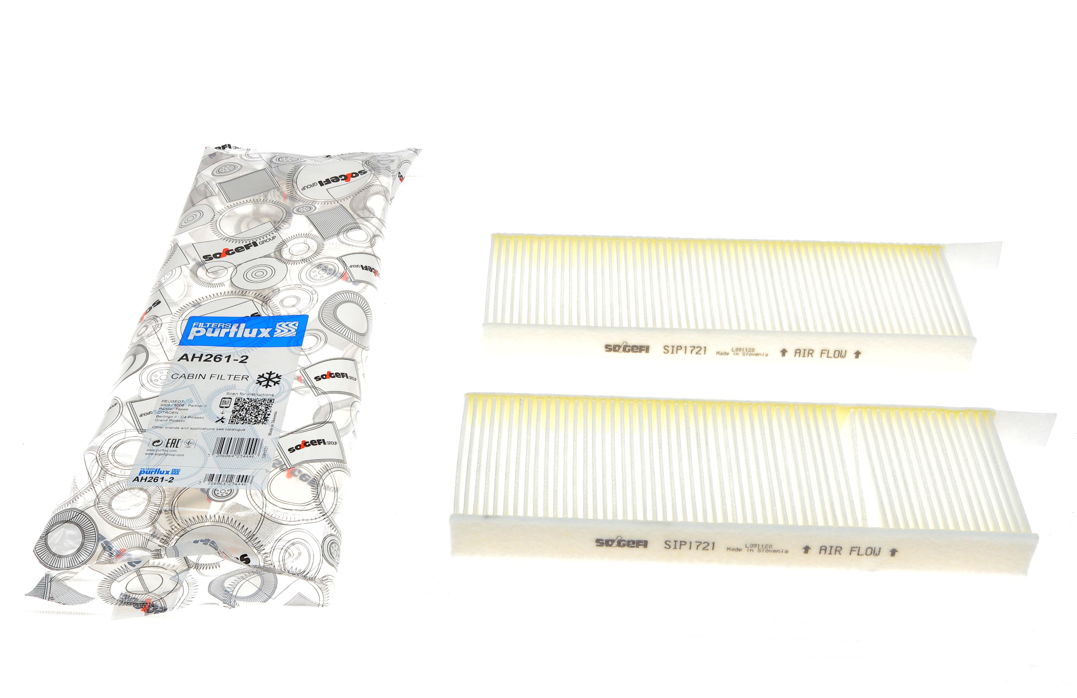 Фільтр салону Citroen Berlingo/Peugeot Partner 08- (к-кт 2шт.)