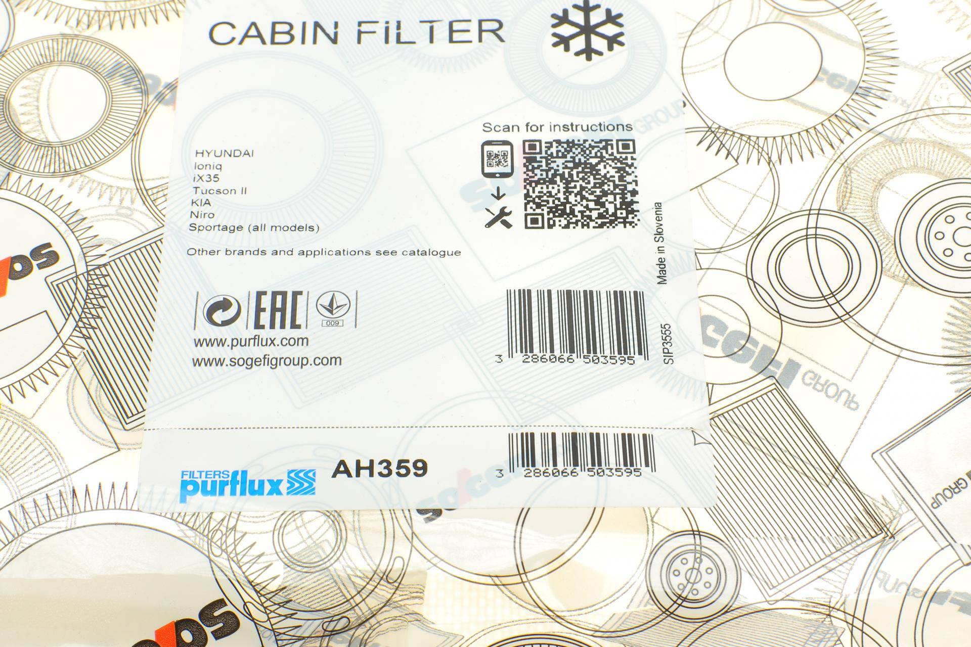 Фільтр салону Hyundai Tucson 04-/IX35 10-/Kia Sportage 10-