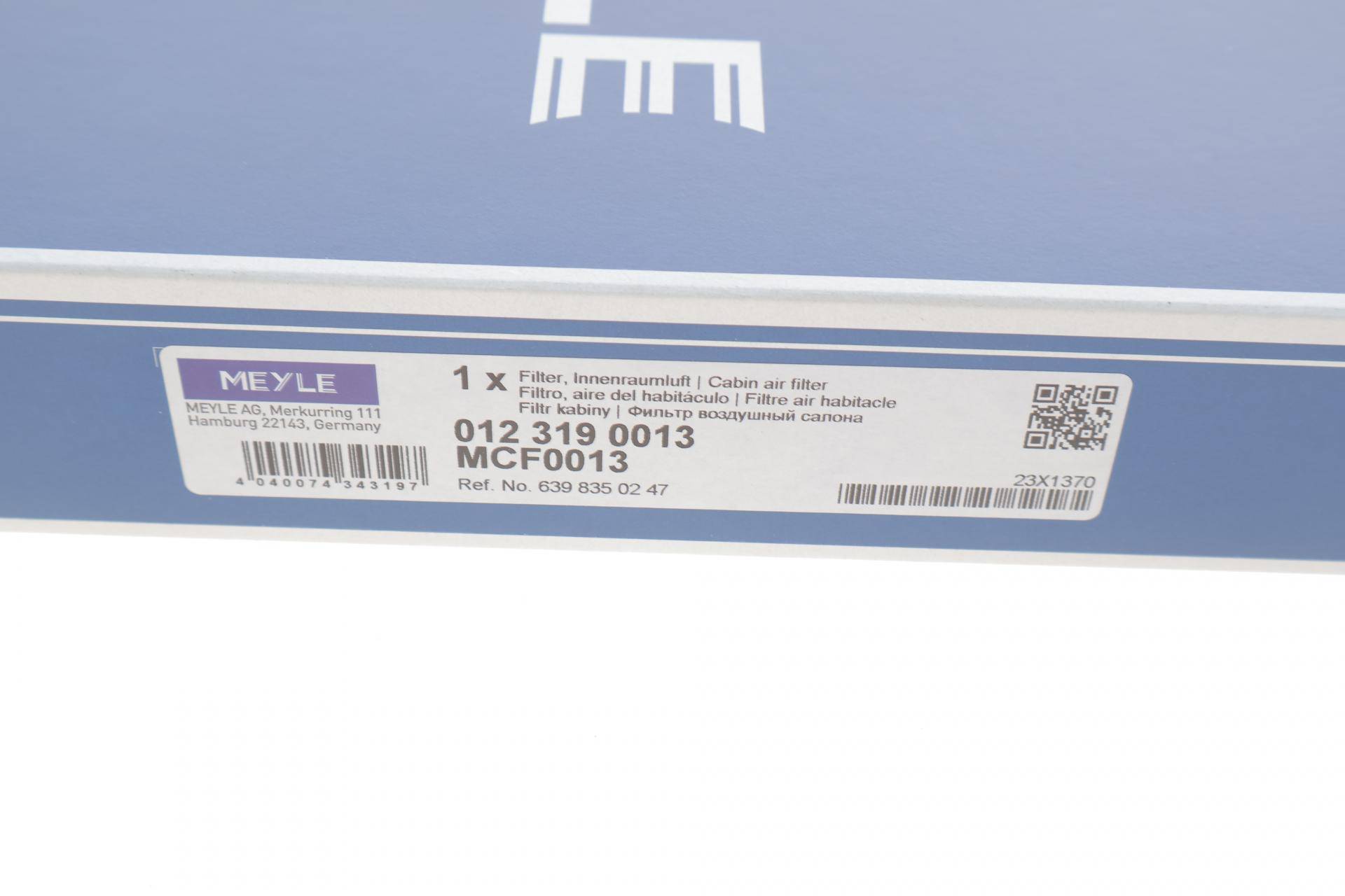 Фільтр салону MB Vito (W639) 03-