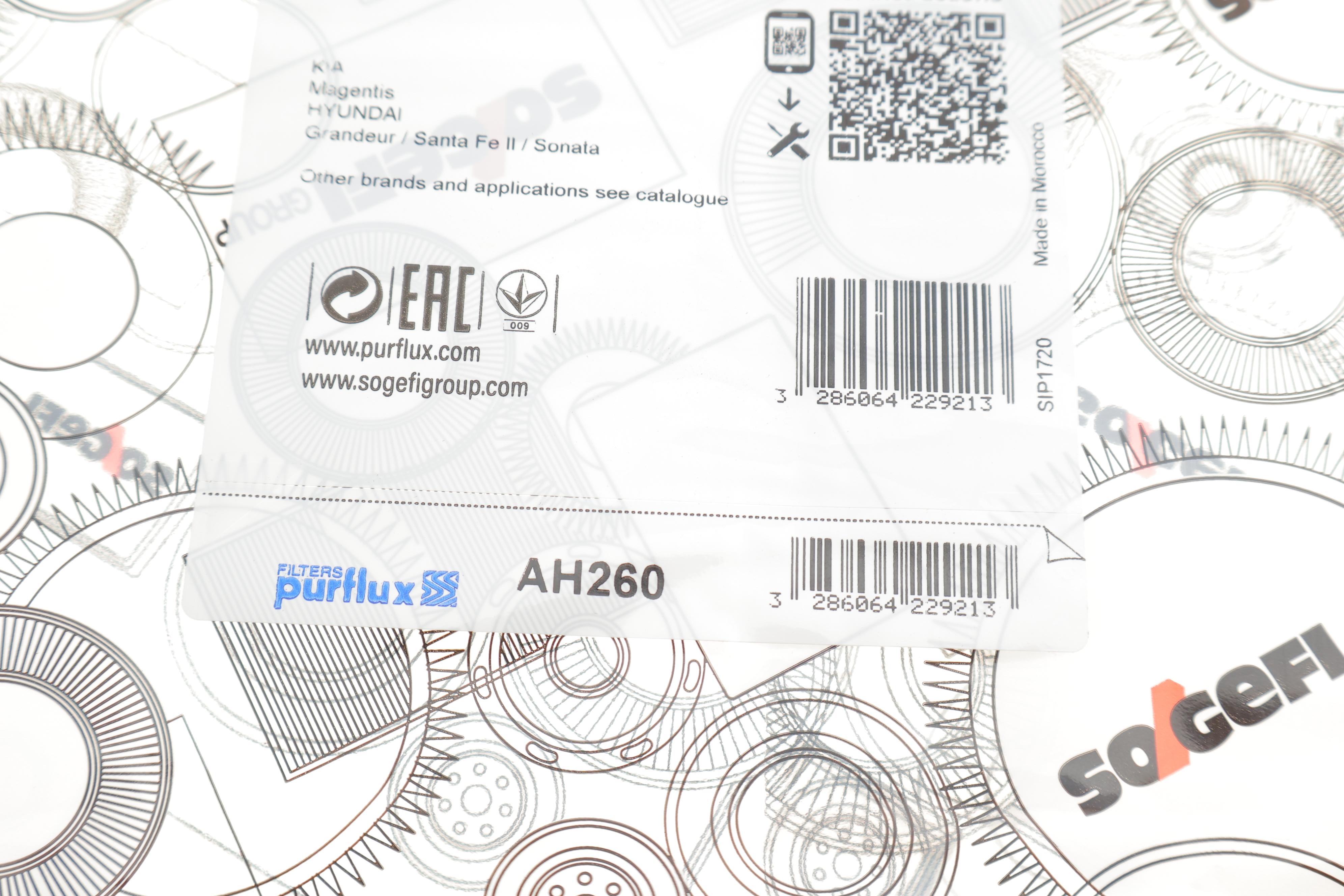 Фільтр салону Hyundai Santa Fe/Azera 2.2CRDi-3.3i 05-12