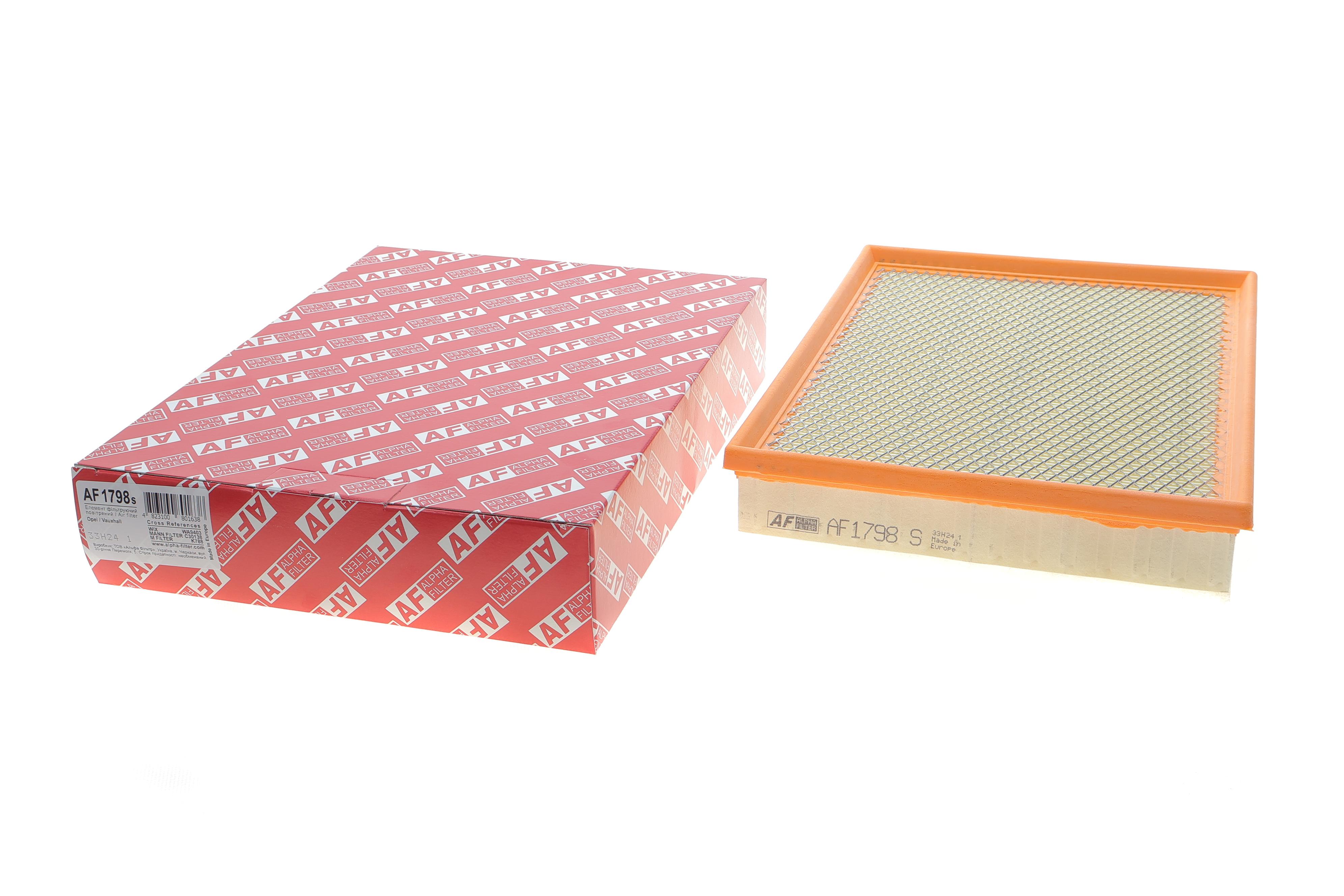 Фільтр повітряний Opel Astra H/Zafira B 1.6 Turbo/1.7-1.9CDTI 04-15 (з сіткою)