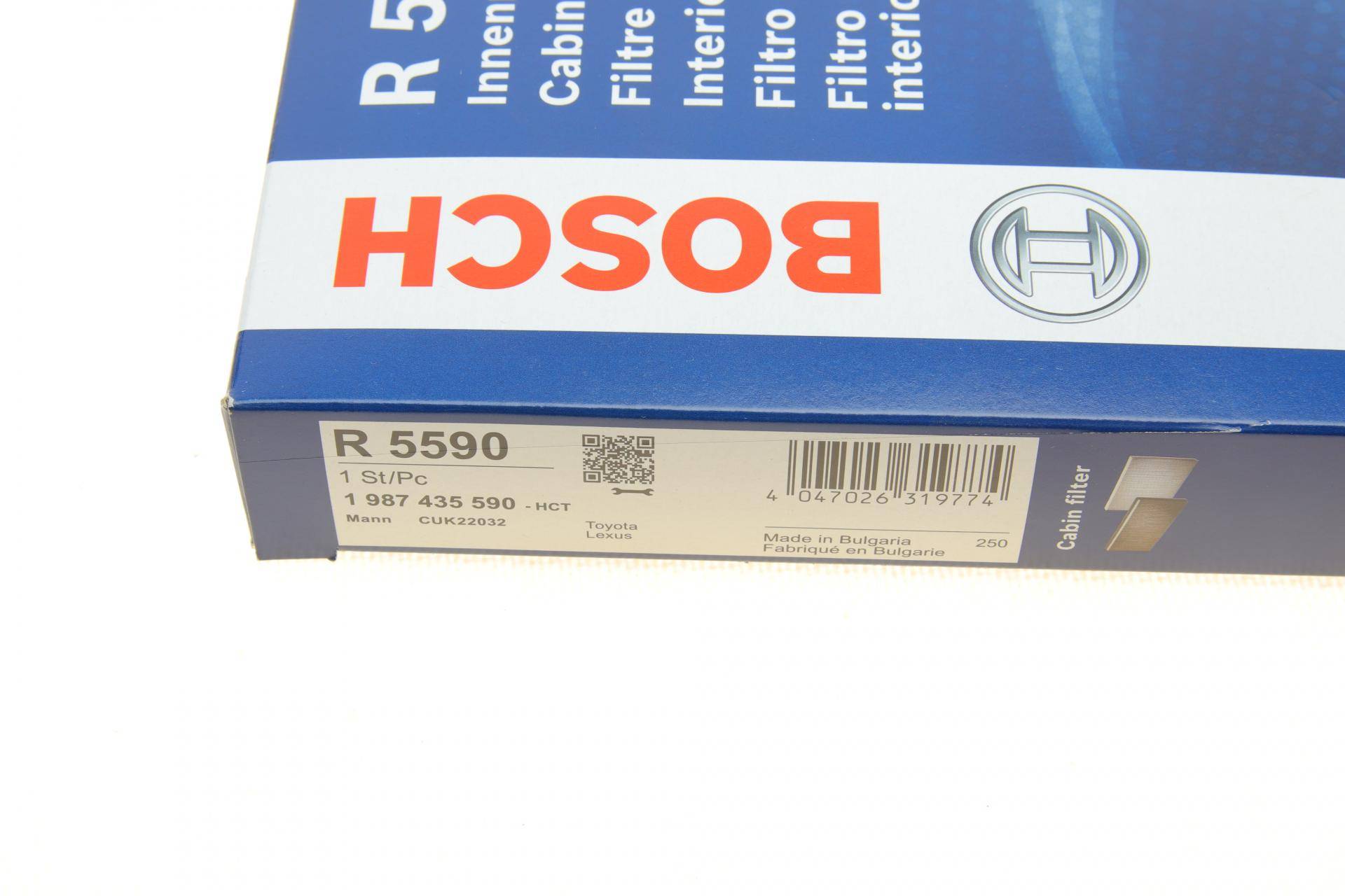 Фільтр салону Lexus ES/RX/UX/Toyota C-HR/Corolla/Hilux VIII/Prius/Rav4 1.2-3.5H 15- (вугільний)