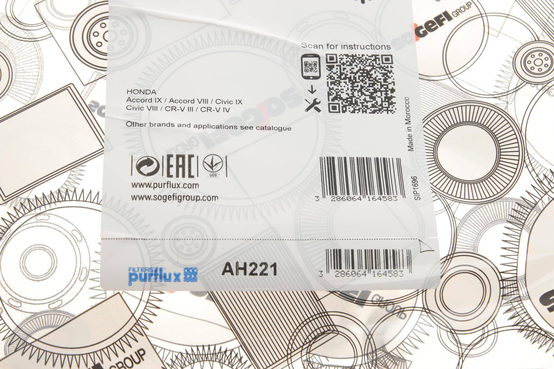 Фільтр салону Honda Accord/Civic 1.3HYBRID-2.4 03-