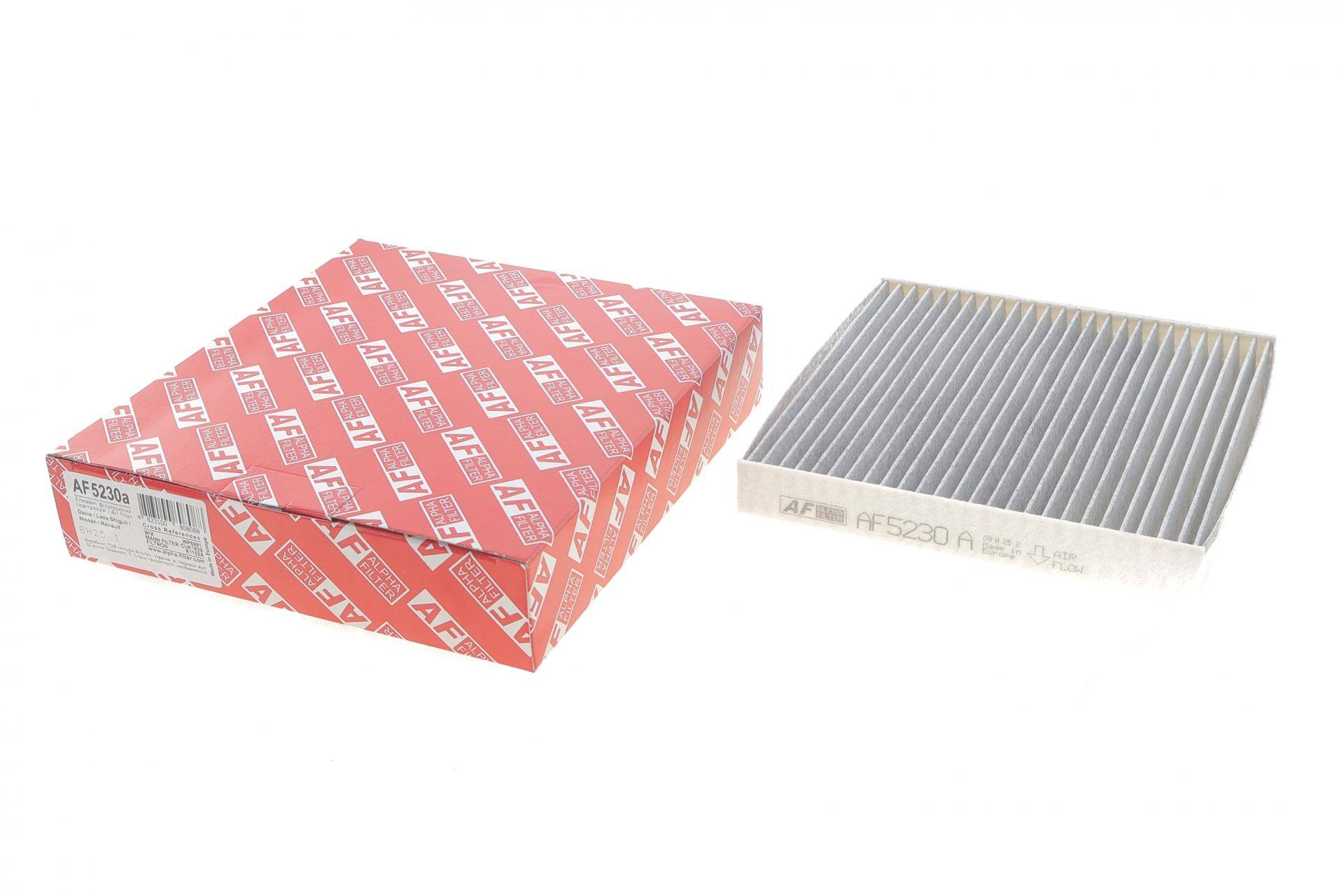 Фільтр салону Renault Clio 05-14/Duster 10-18/Logan 04-/Nissan Micra 03-10/Note 06-13 (вугільний) (без кришки)