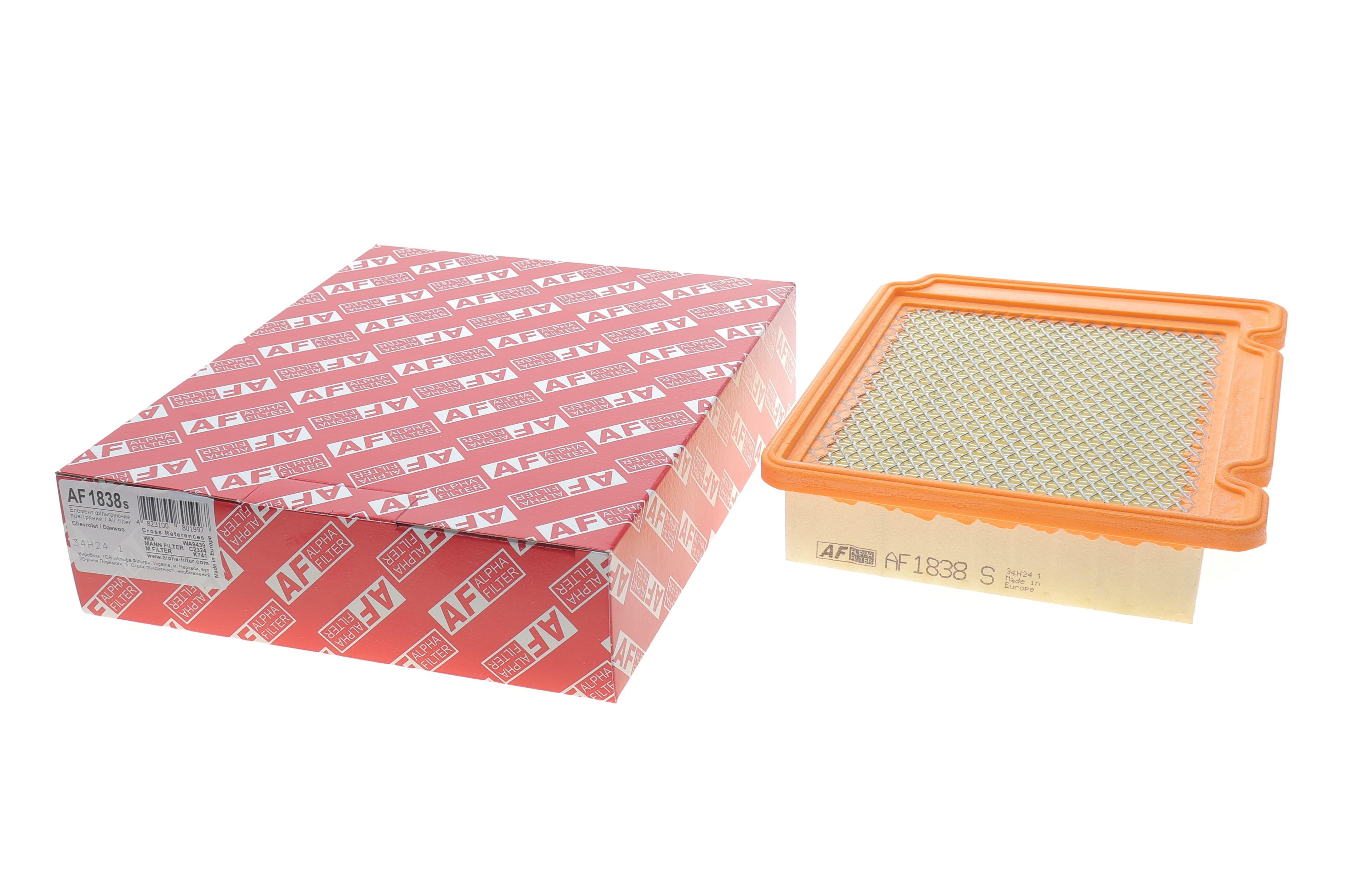 Фільтр повітряний Chevrolet Aveo 1.2-1.6 06-/Kalos 1.2-1.4 02-07/Ravon Nexia 1.5 15- (з сіткою)