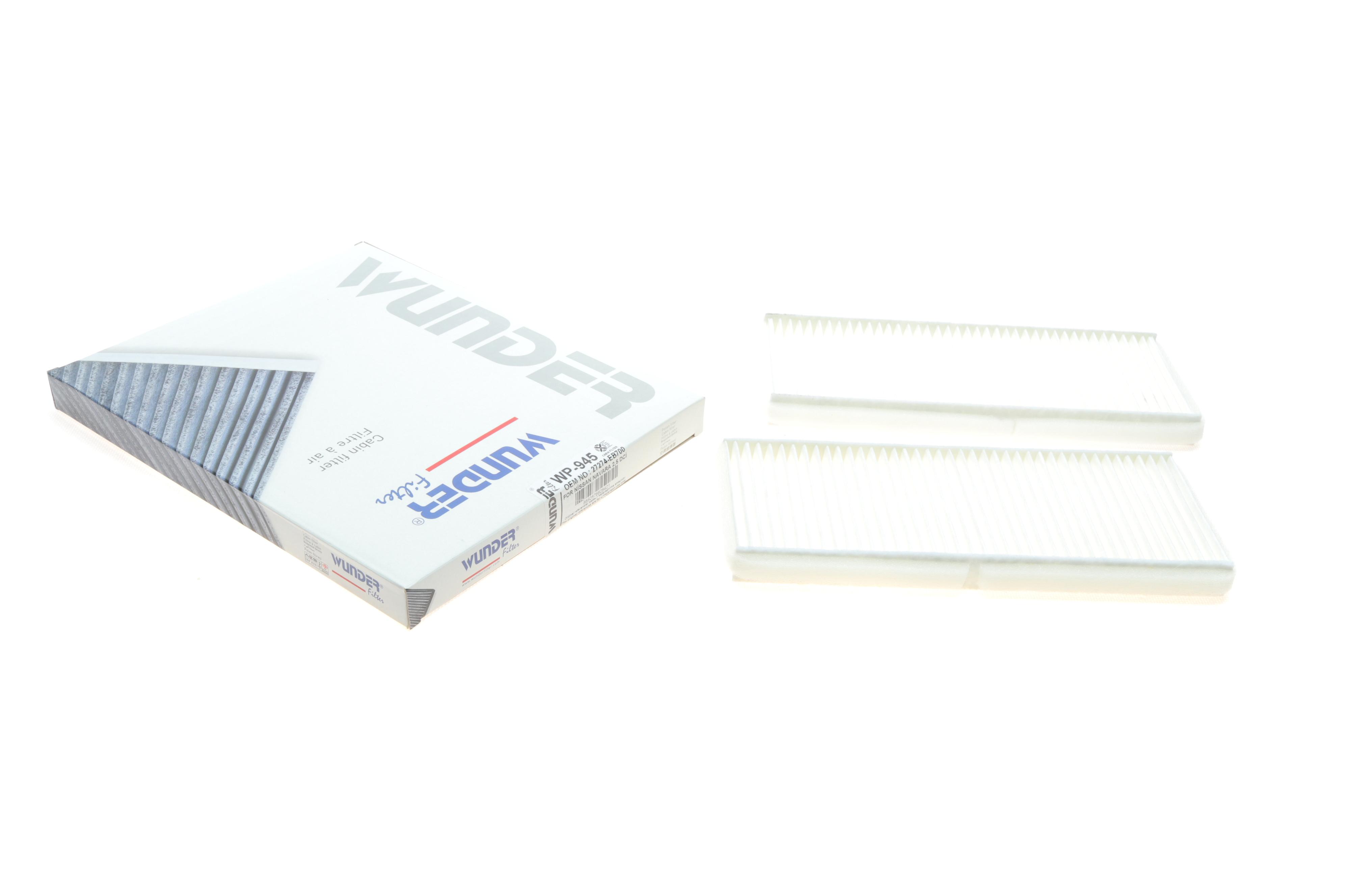 Фільтр салону Nissan Navara/Pathfinder 2.5dCi/3.0dCi/4.0 05- (к-кт 2 шт.)