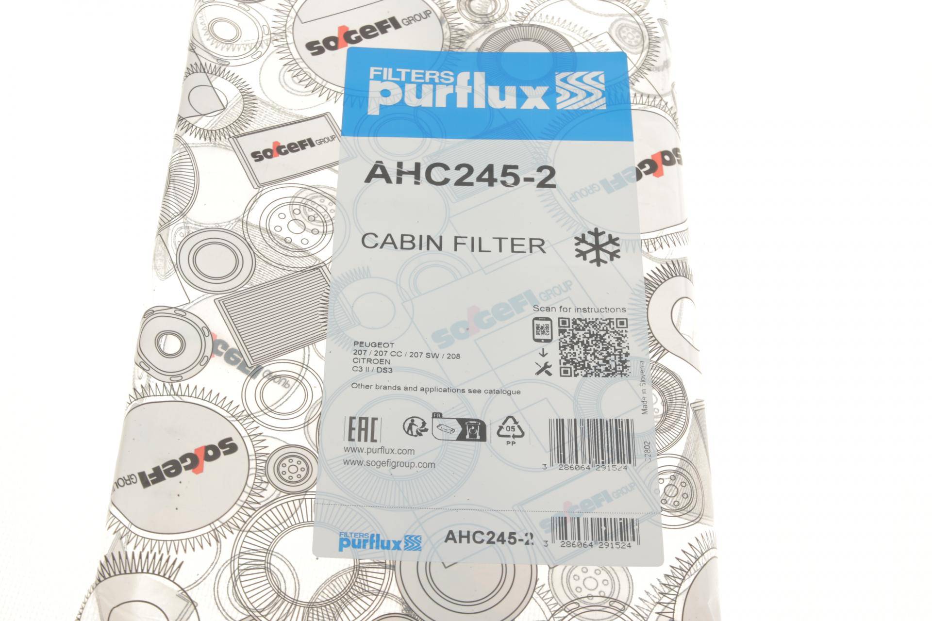 Фільтр салону Citroen C3/Peugeot 207/208 09- (вугільний)