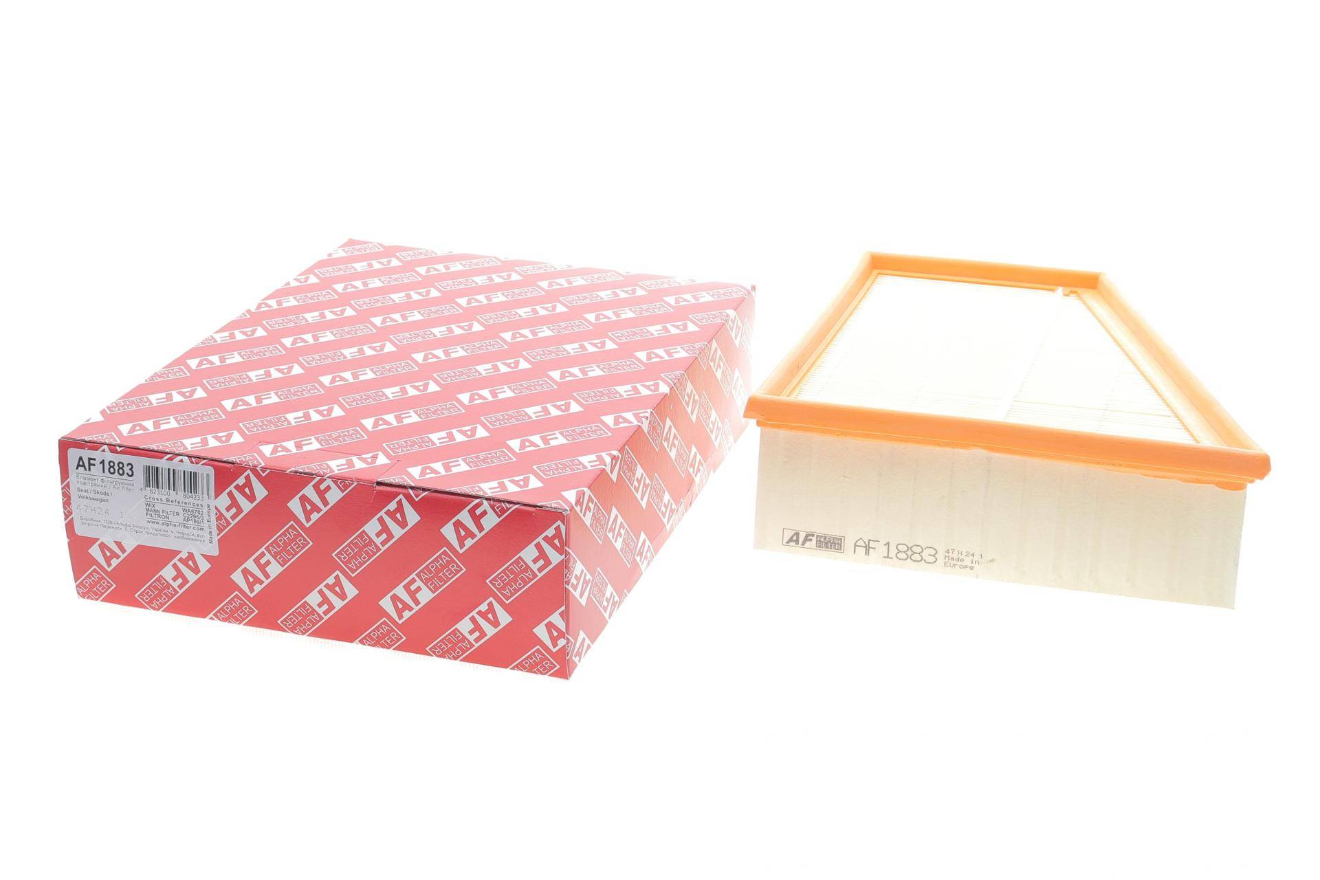 Фільтр повітряний VW Polo/Skoda Fabia 1.4TDI/1.8GTI/1.9SDI/TDI/2.0 99-12/Roomster 1.4TDI/1.9TDI 06-10