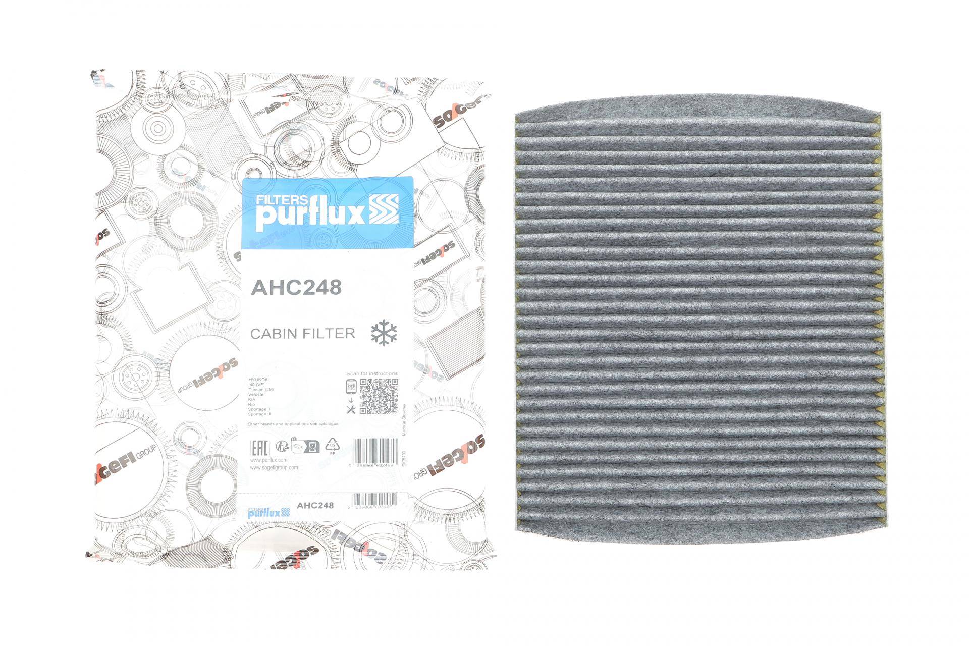 Фільтр салону Hyundai Tucson 04-10/i40 11-/ix35 09-/KIA Rio 05-/Sportage 94- (вугільний)