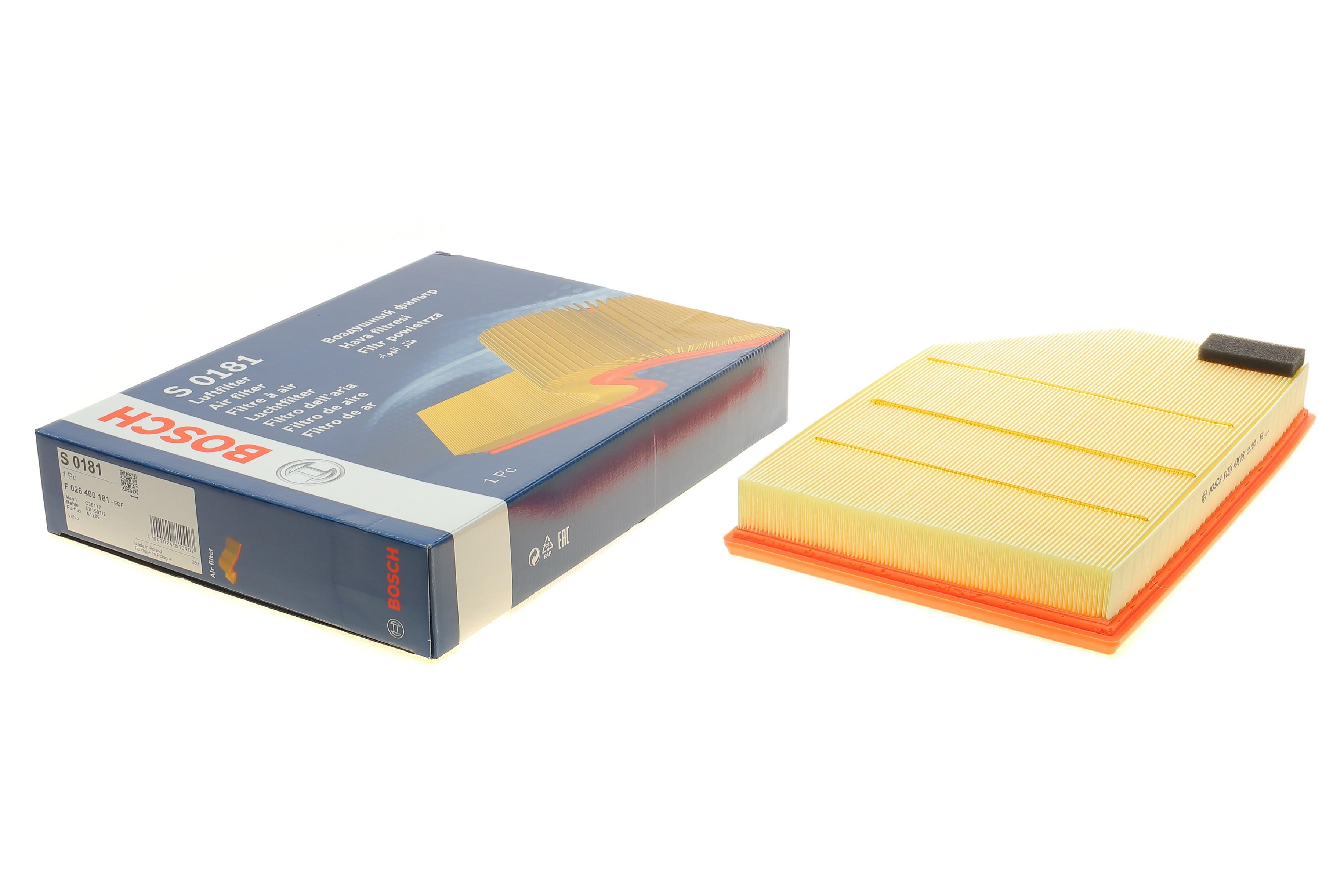 Фільтр повітряний Volvo V60/V70/S80/S60/XC60/XC70 06- замінено на F 026 400 513
