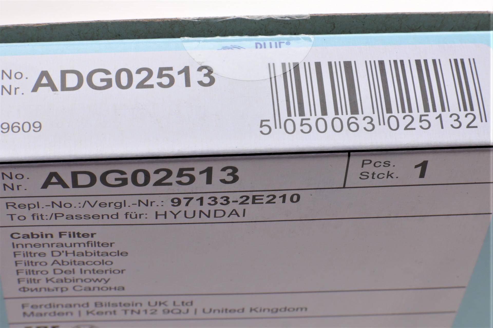Фільтр салону Hyundai Tucson 04-15/i40 11-/ix35 09-/KIA Rio 05-17/Sportage 94-15