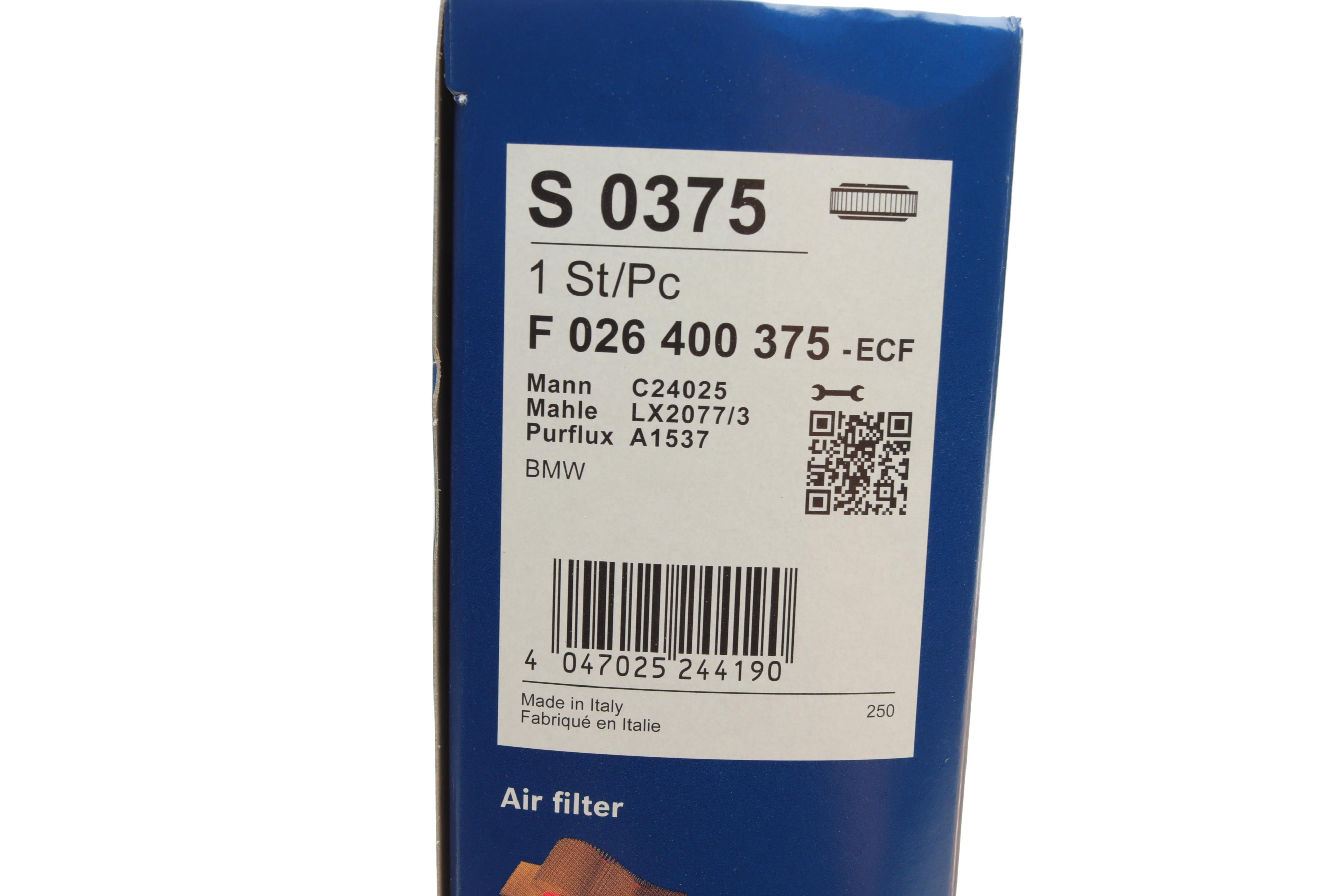 Фільтр повітряний BMW 3 (F30/F80) 11- (benzin) (N13/N20/N26/B48)