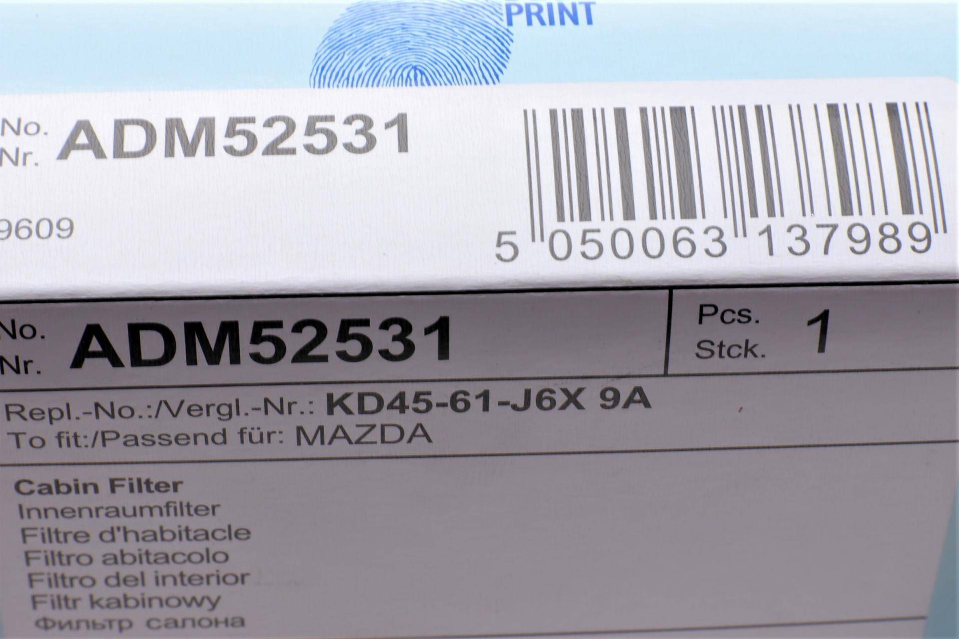 Фільтр салону Mazda 3/6/CX-5 1.5-2.5 11-