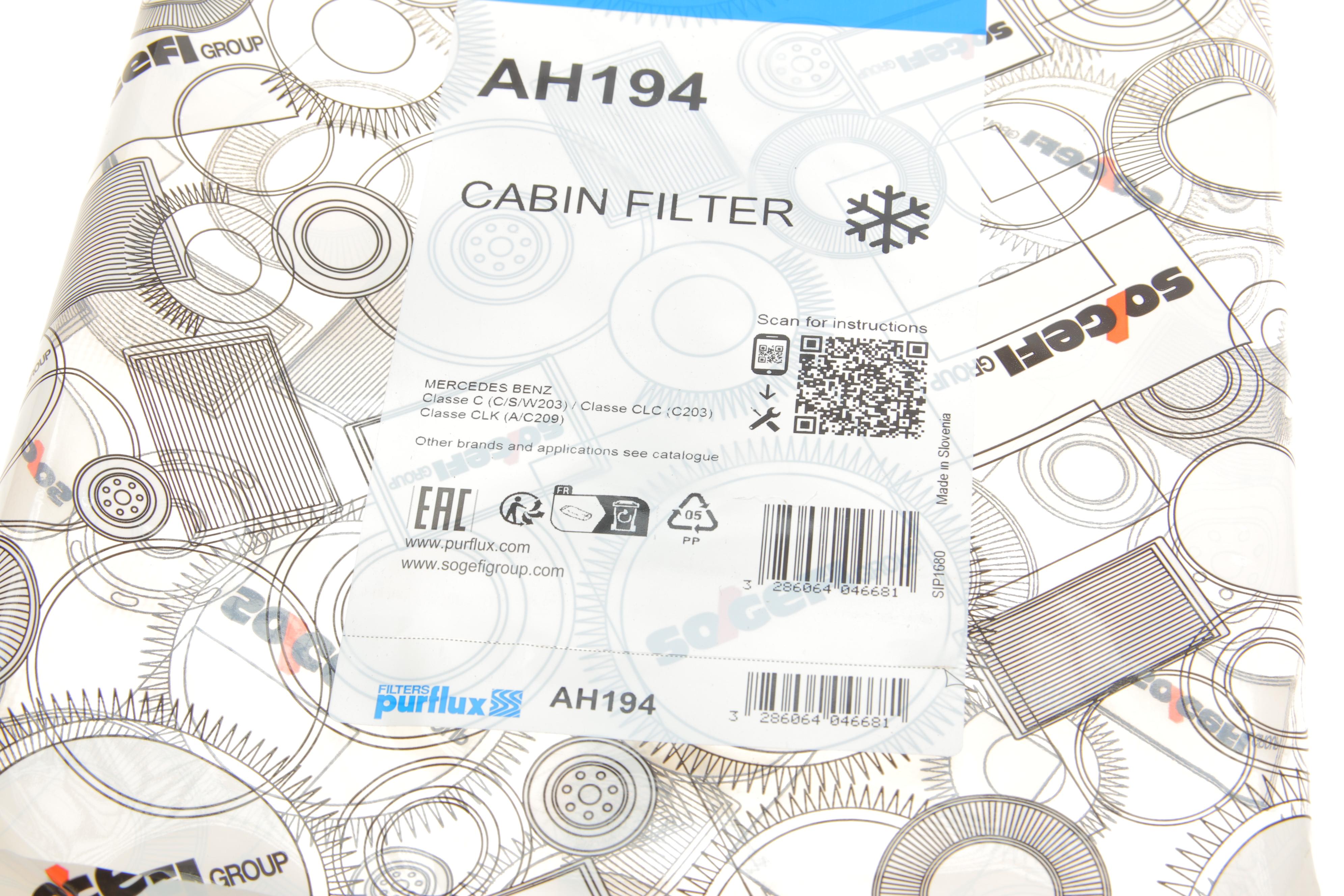 Фільтр салону MB C-class (W203)