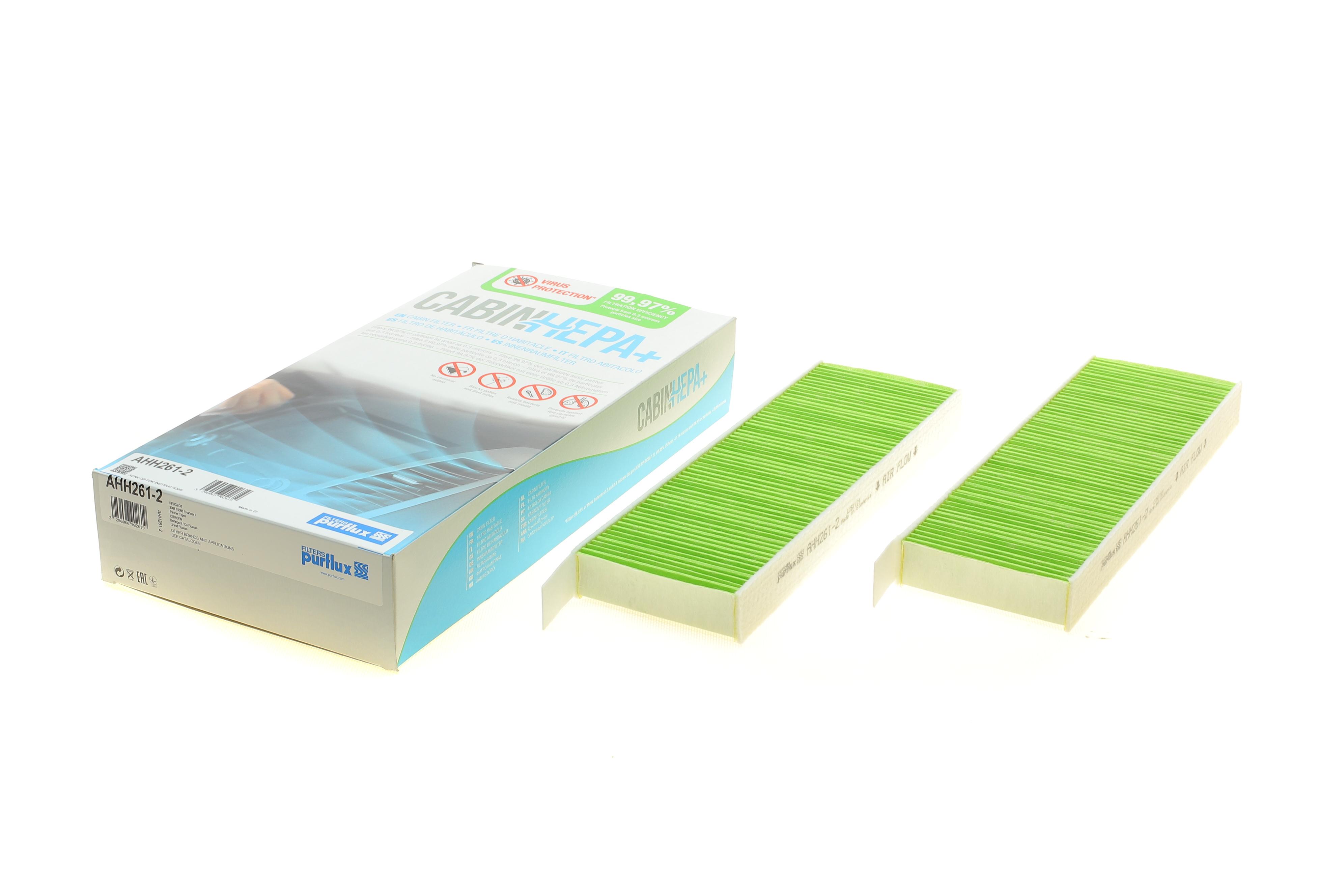 Фільтр салону Citroen Berlingo/Peugeot Partner 08- (антиалергенний, захист від вірусів) CabinHepa+