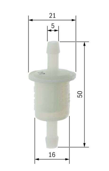 Фільтр паливний універсальний (бензин) (d1=5.00/d2=5.00)