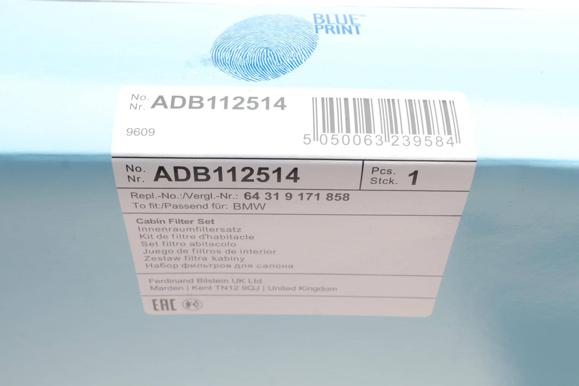 Фільтр салону BMW 5 (E60)/6 (E63) 04-10 (вугільний) (к-кт 2 шт.)