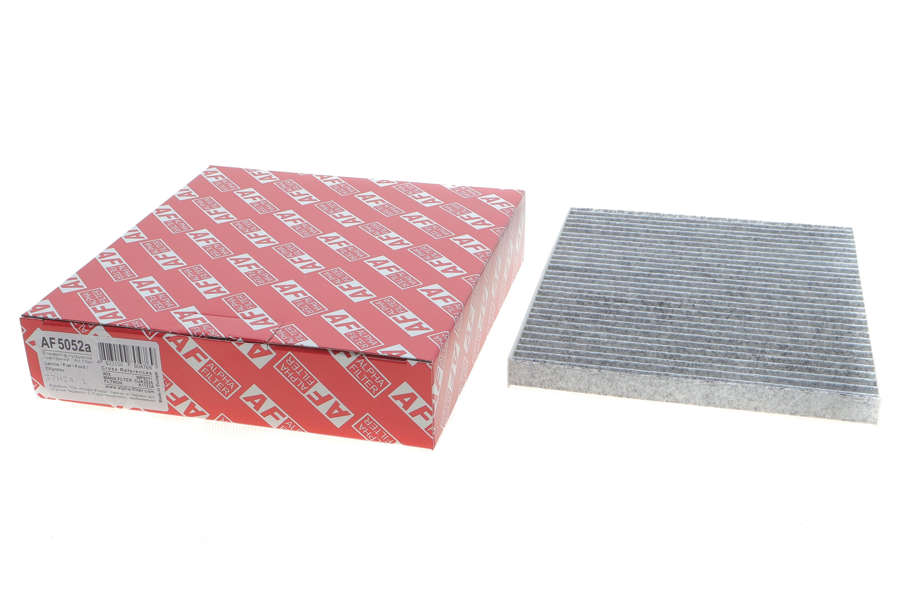 Фільтр салону Fiat Panda 1.1-1.4 JTD 95-/Ford Ka 1.2/1.3 TDCi 08-16 (вугільний)