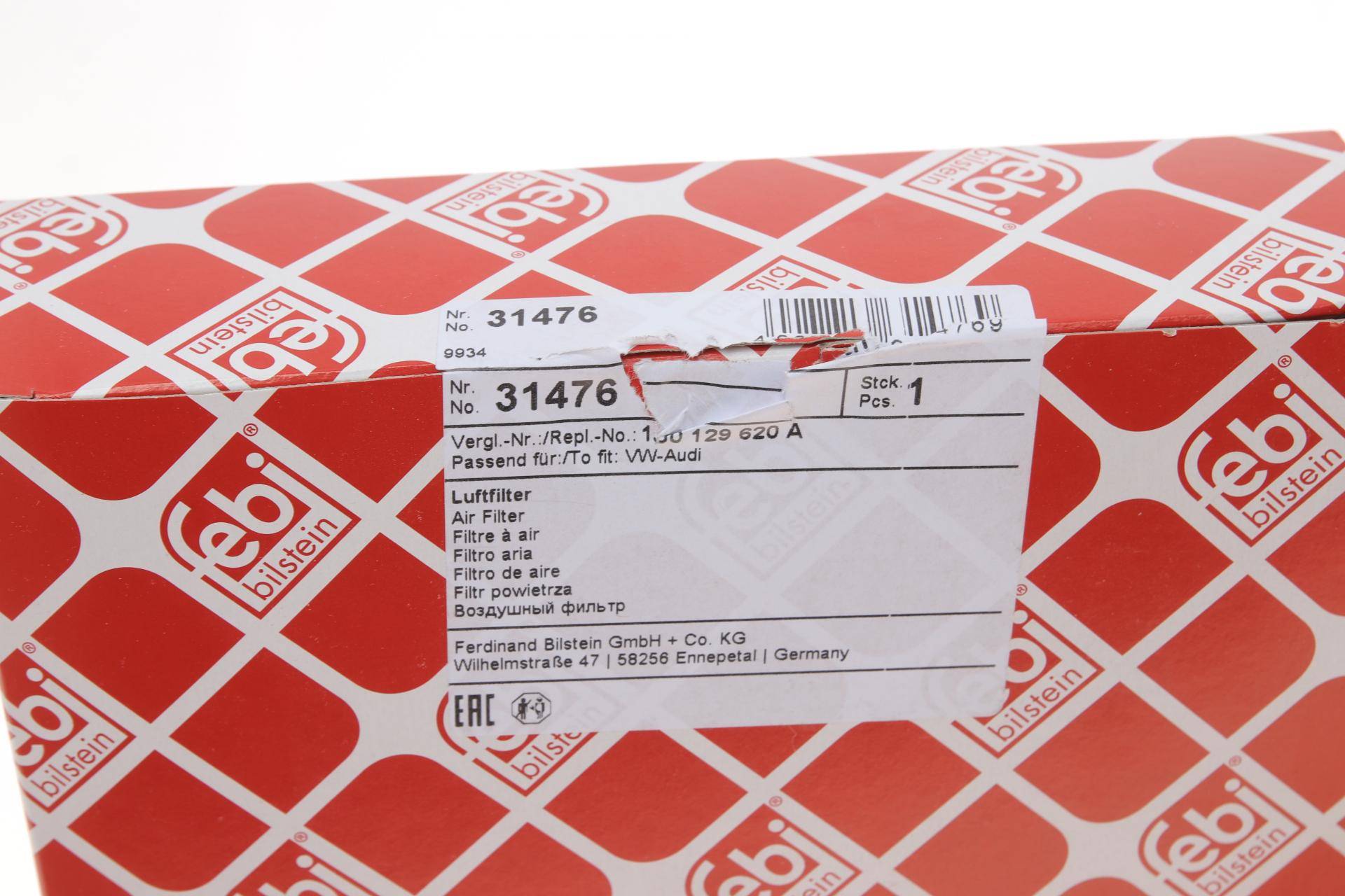 Фільтр повітряний VW Golf 1.6/1.8/1.9SDI/1.9TDI/2.0-16V 97- (з поролоном)