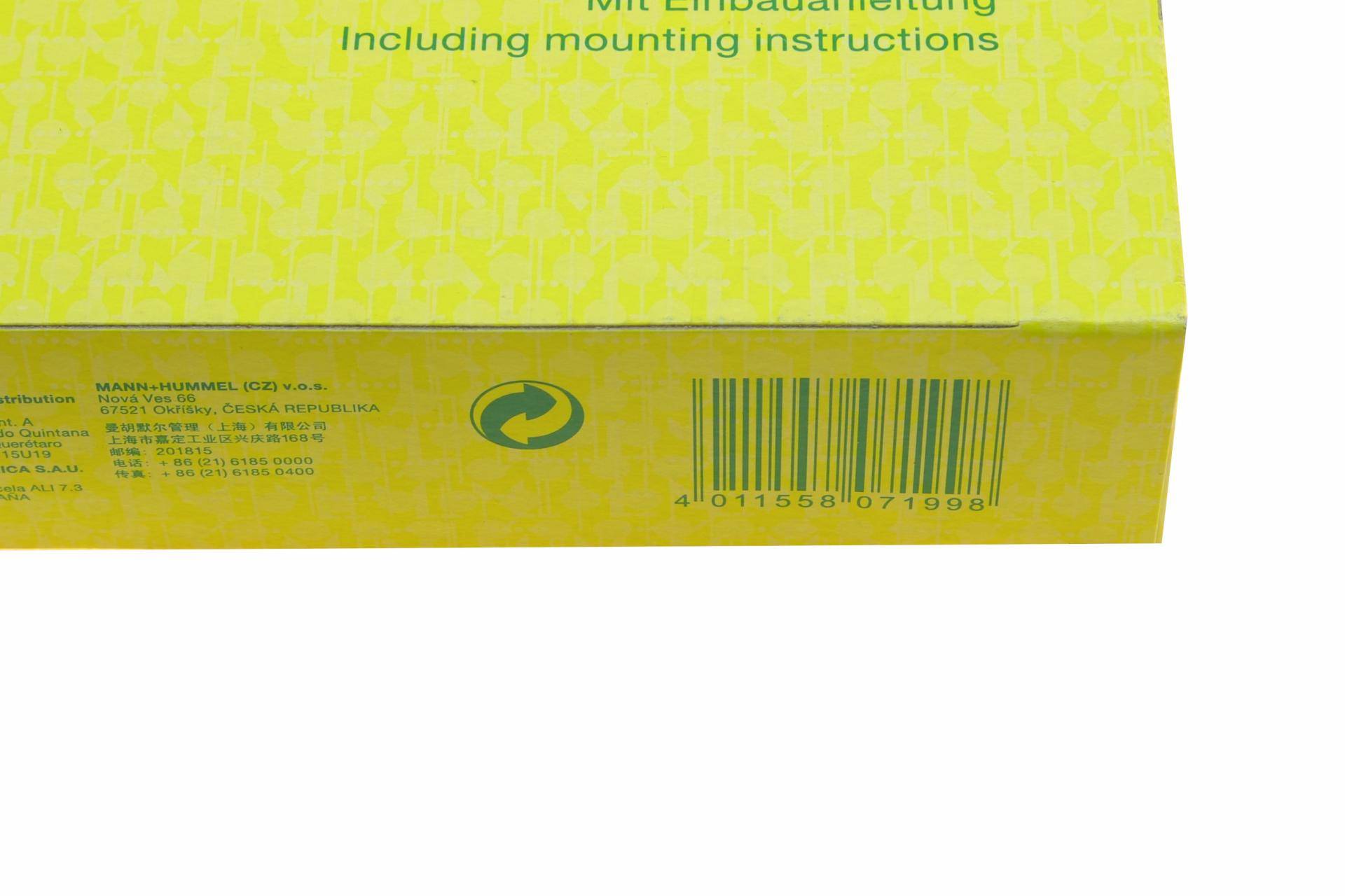 Фільтр салону Audi A4/A5/Q5 15-/A6/A7/A8/E-Tron 18-/Q8 E-Tron 22-/Bentley Bentayga 15-