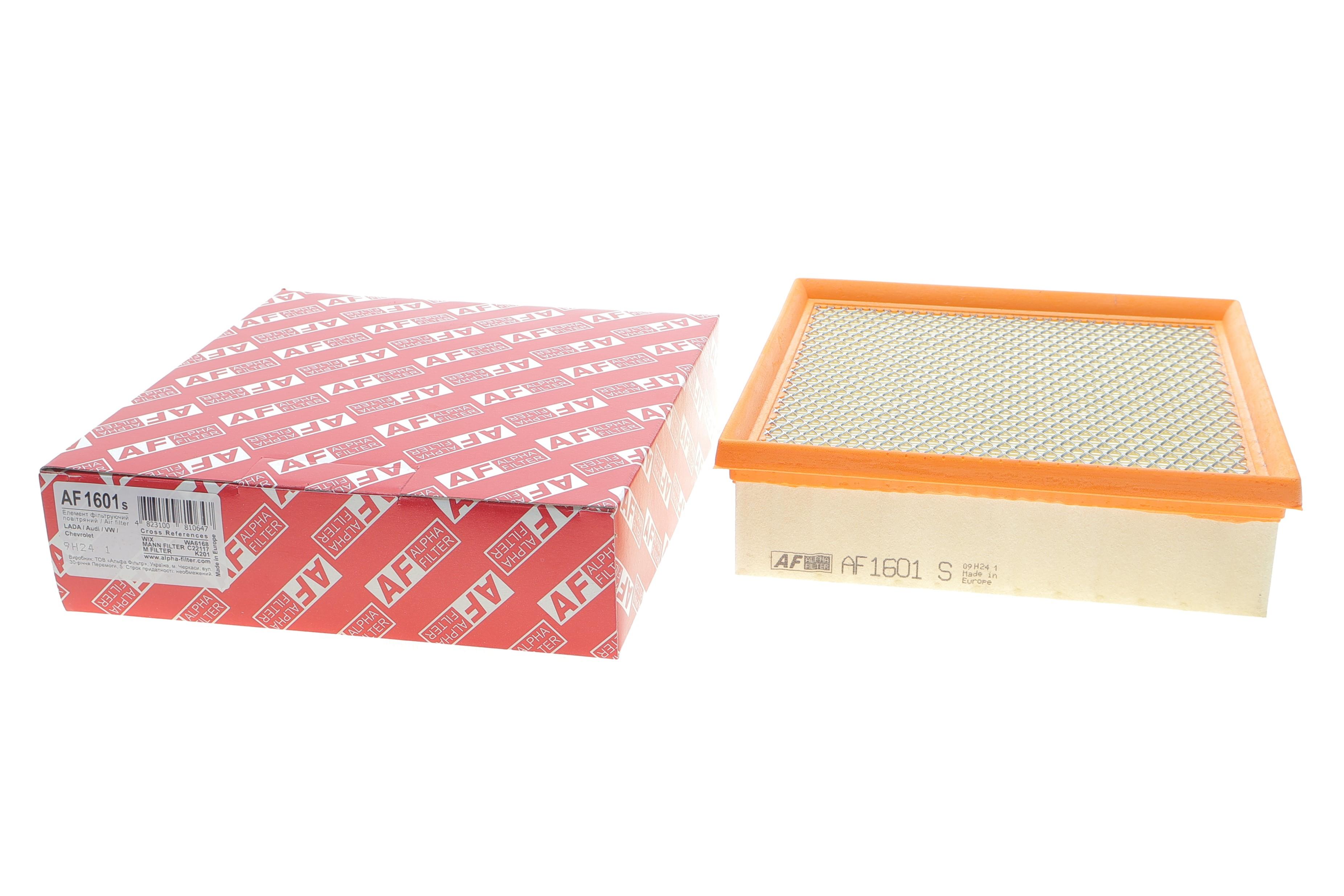 Фільтр повітряний Audi 100 1.8-2.3 82-90/VW T2 1.6-2.0 64-92/Lada 2110-2112 1.5-2.0 95-12 (з сіткою)