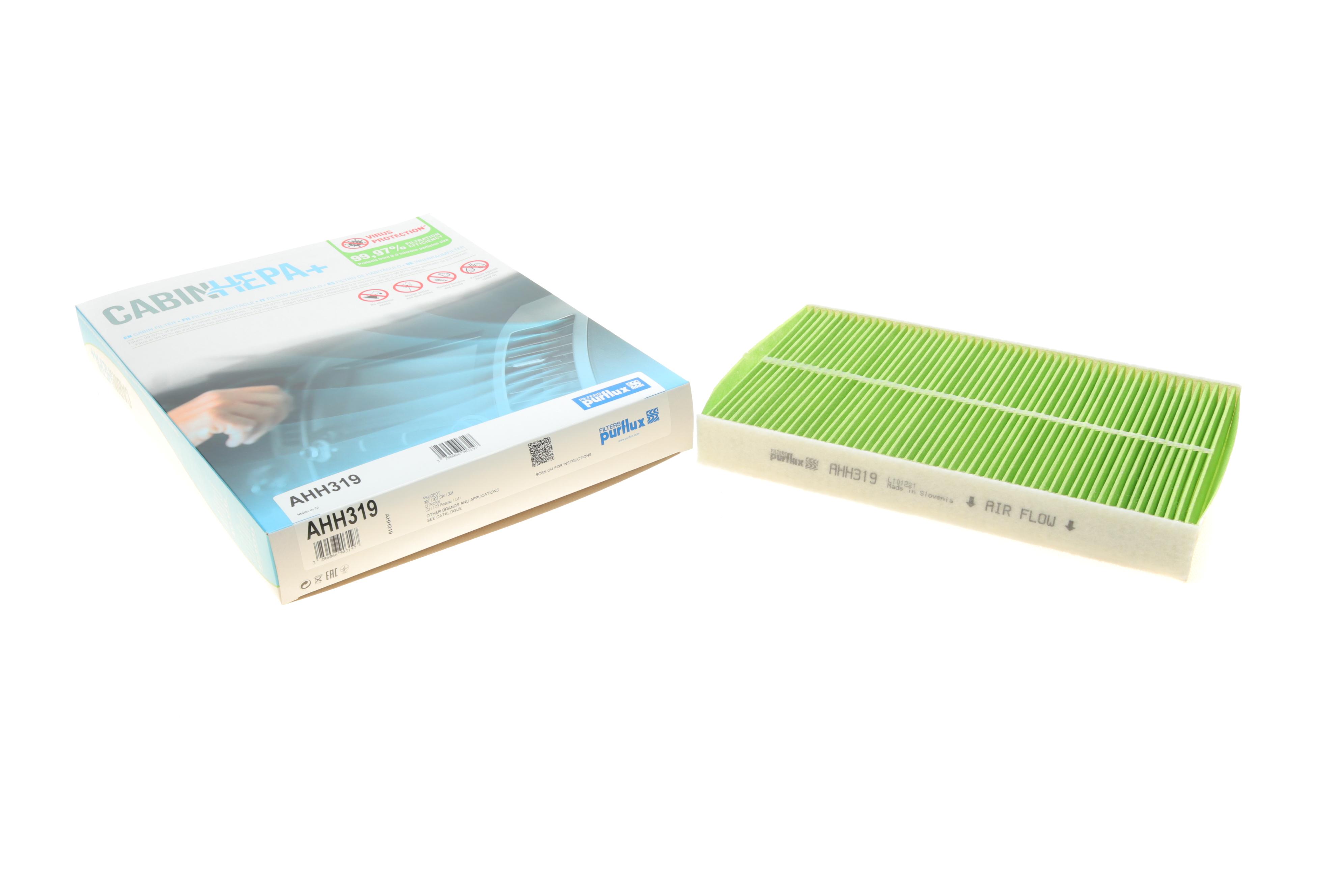 Фільтр салону Citroen C2/C3/C4/Peugeot 307/308 00- (антиалергенний, захист від вірусів) CabinHepa+