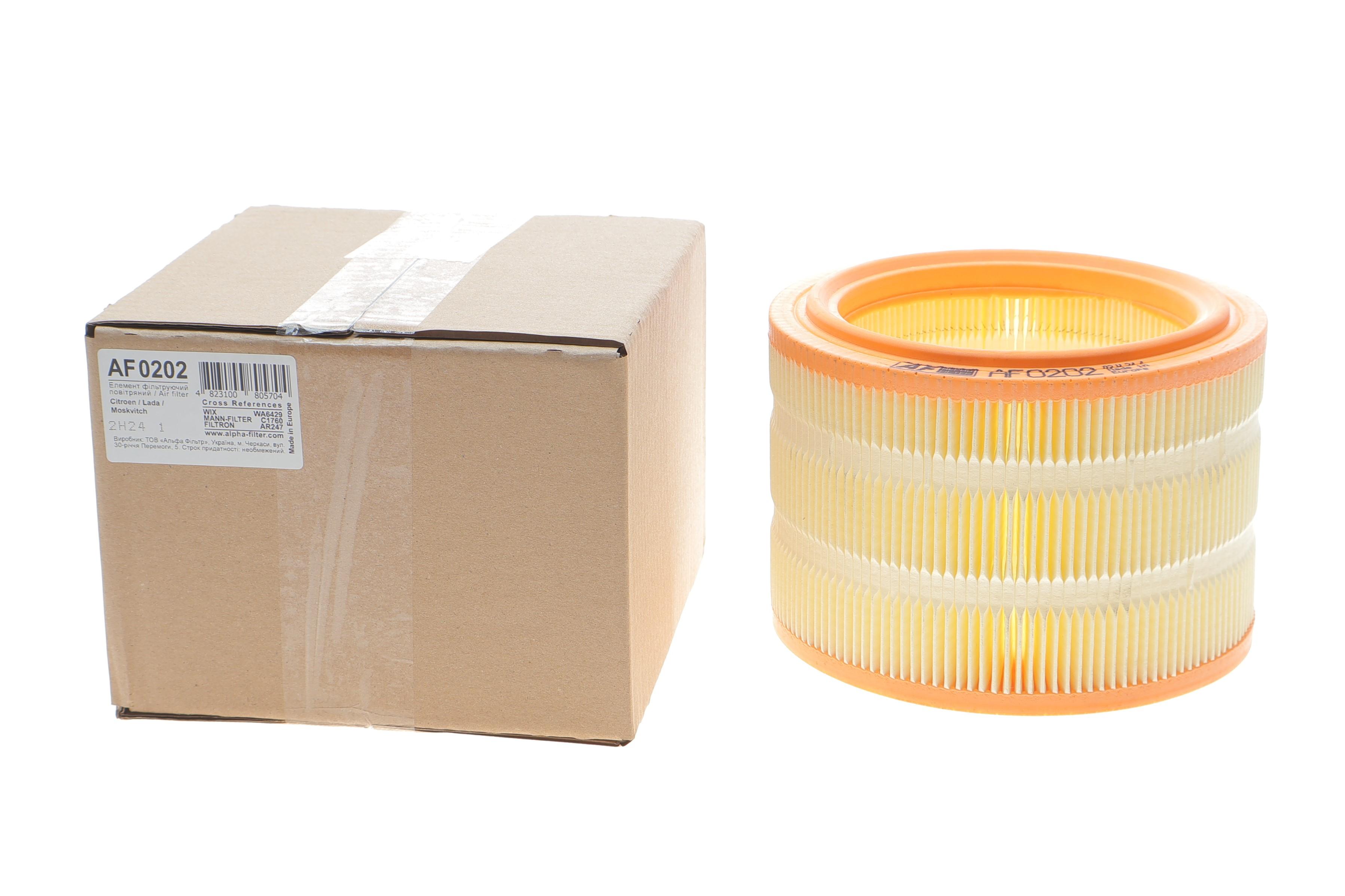 Фільтр повітряний Peugeot 205/305/306/309 1.6/1.9/1.5-1.9D 77-98/Lada Niva 1.9D 93-06/Moskvitch 93-