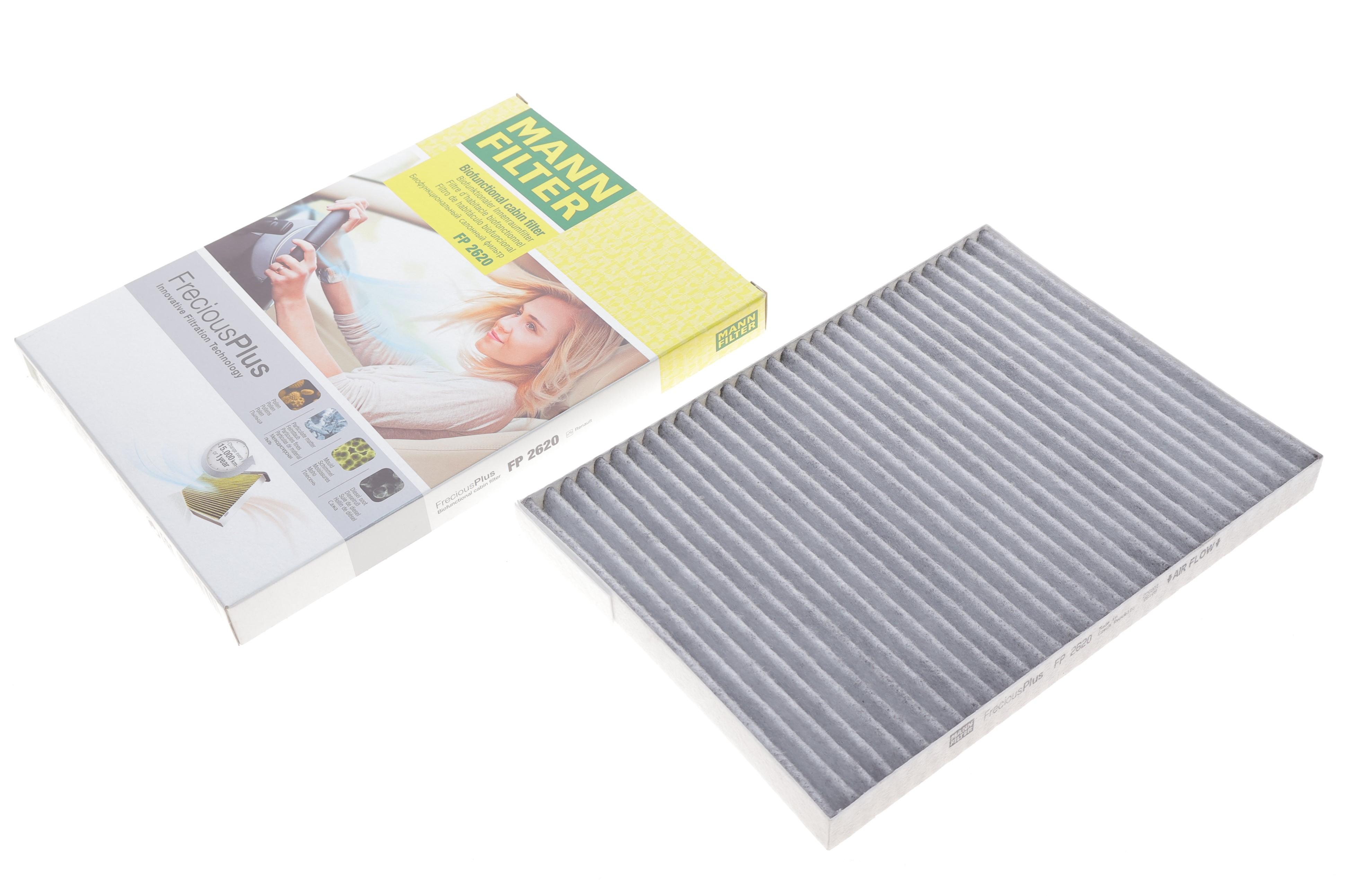 Фільтр салону Renault Koleos 2.0 dCi 08- (вугільний/антибактеріальний)