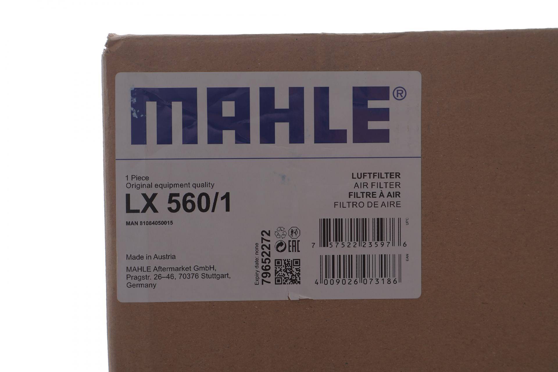 Фільтр повітряний MAN L2000 95-