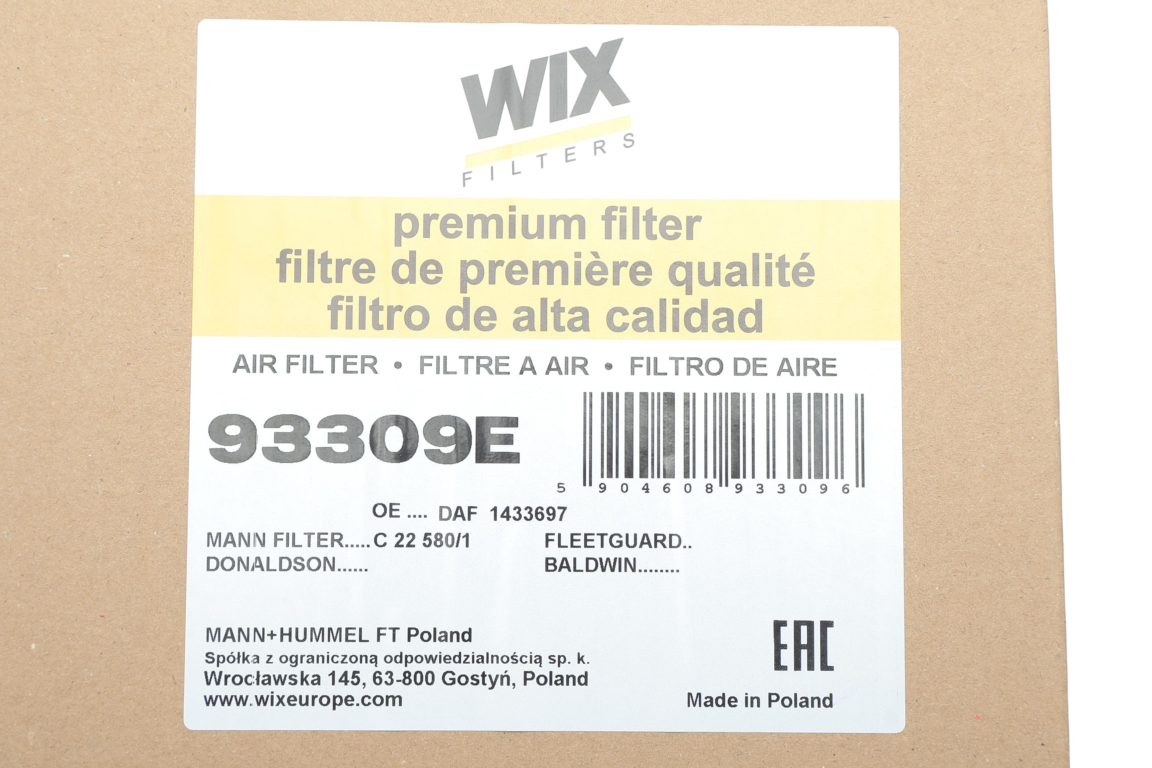 Фільтр повітряний Daf LF45/LF55 01-