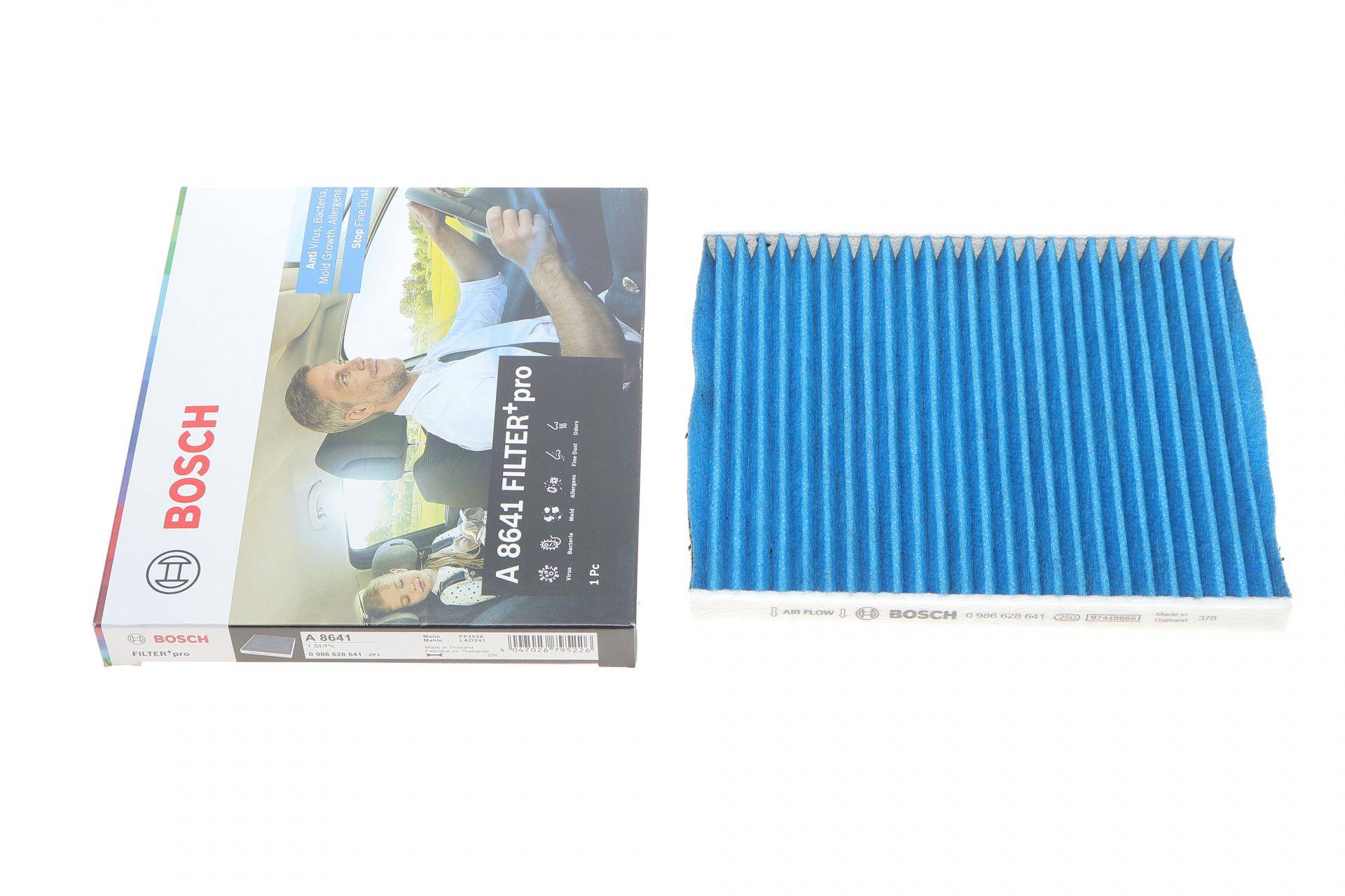 Фільтр салону Fiat Panda 1.1-1.4 JTD 95-/Ford Ka 1.2/1.3 TDCi 08-16 (антибактеріальний)